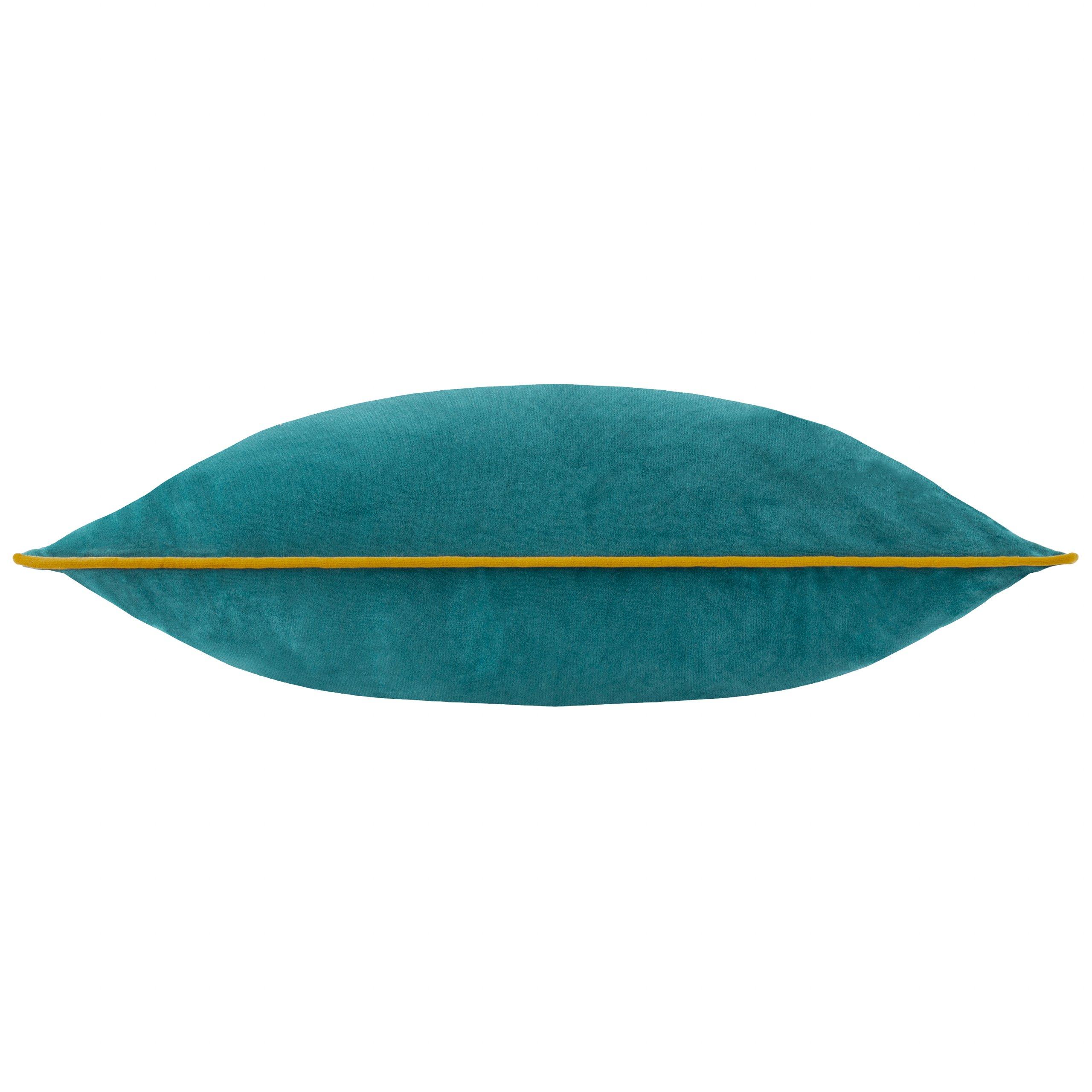 Teal/Ochre - Furn - Meridian Velvet Feather Filled Cushion - 4