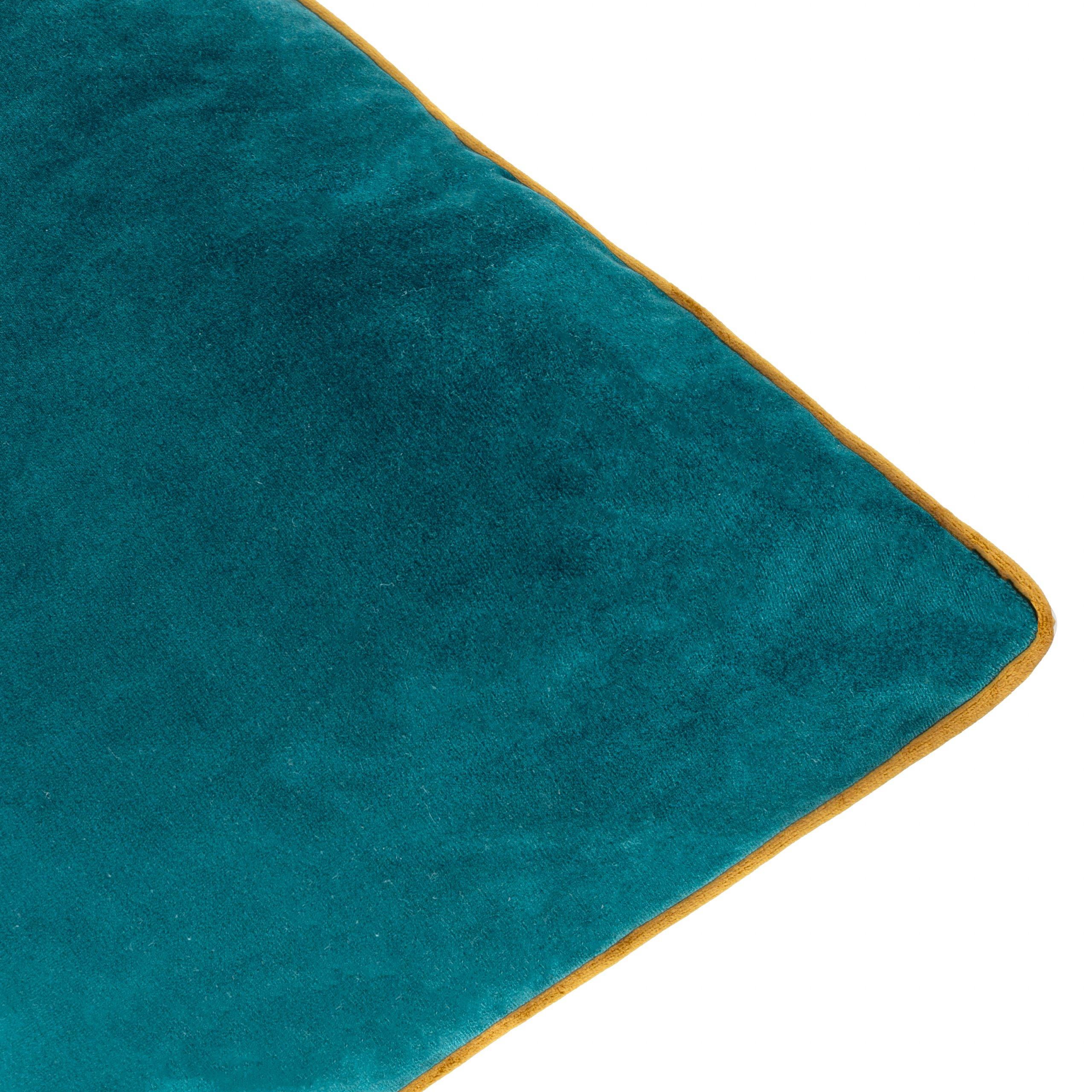 Teal/Ochre - Furn - Meridian Velvet Feather Filled Cushion - 6