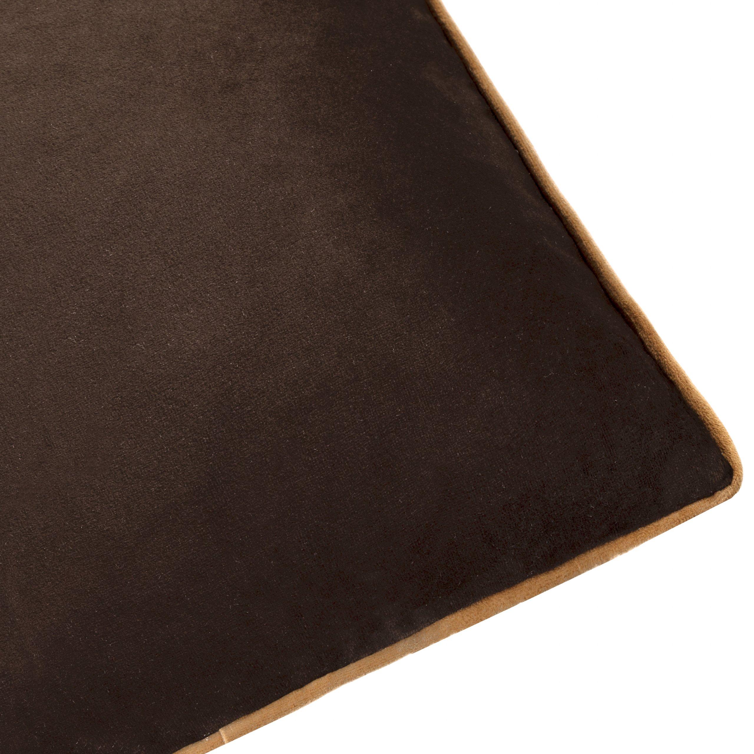 Chocolate/Caram - Furn - Meridian Velvet Feather Filled Cushion - 5