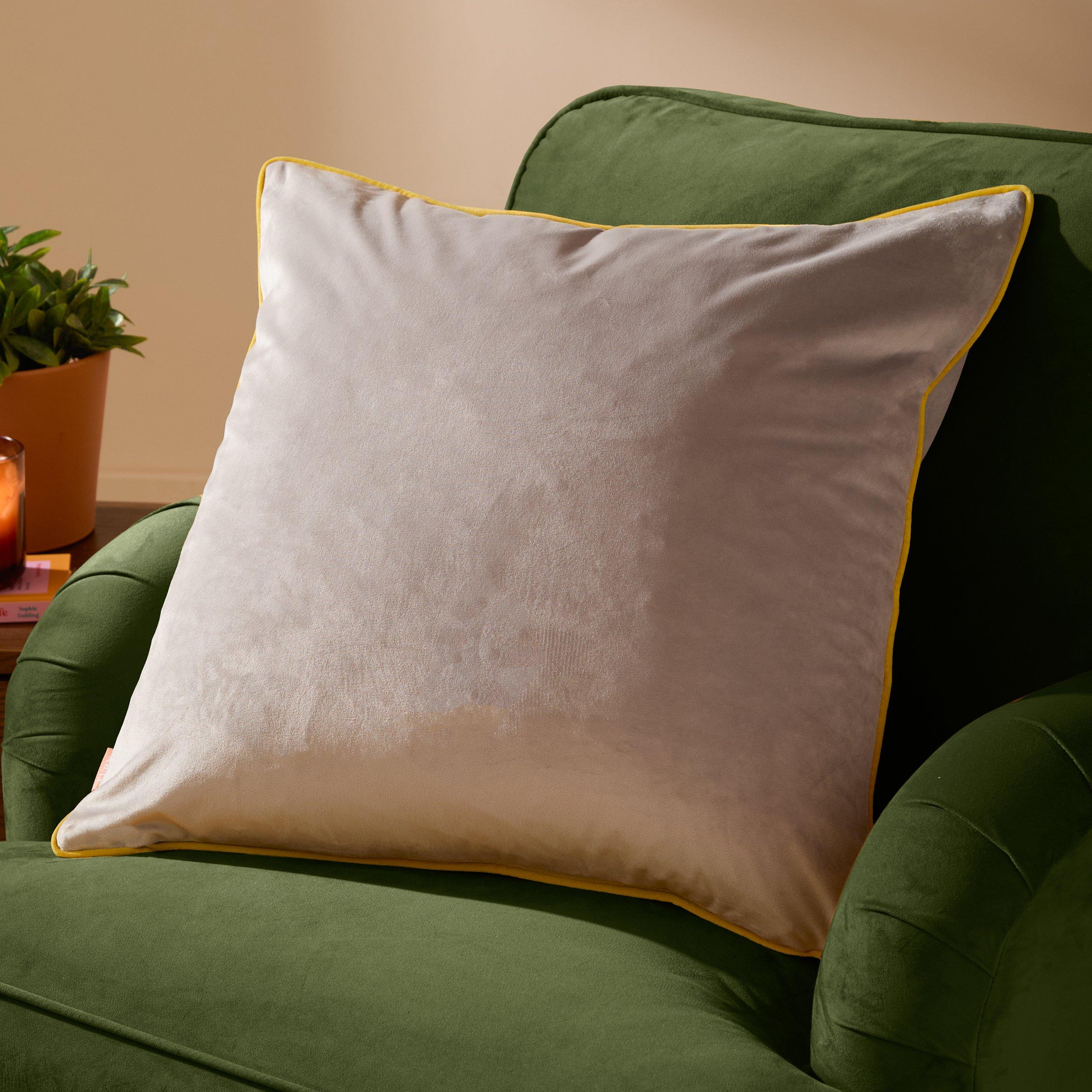 Dove/Cylon - Furn - Meridian Velvet Fibre Filled Cushion - 2