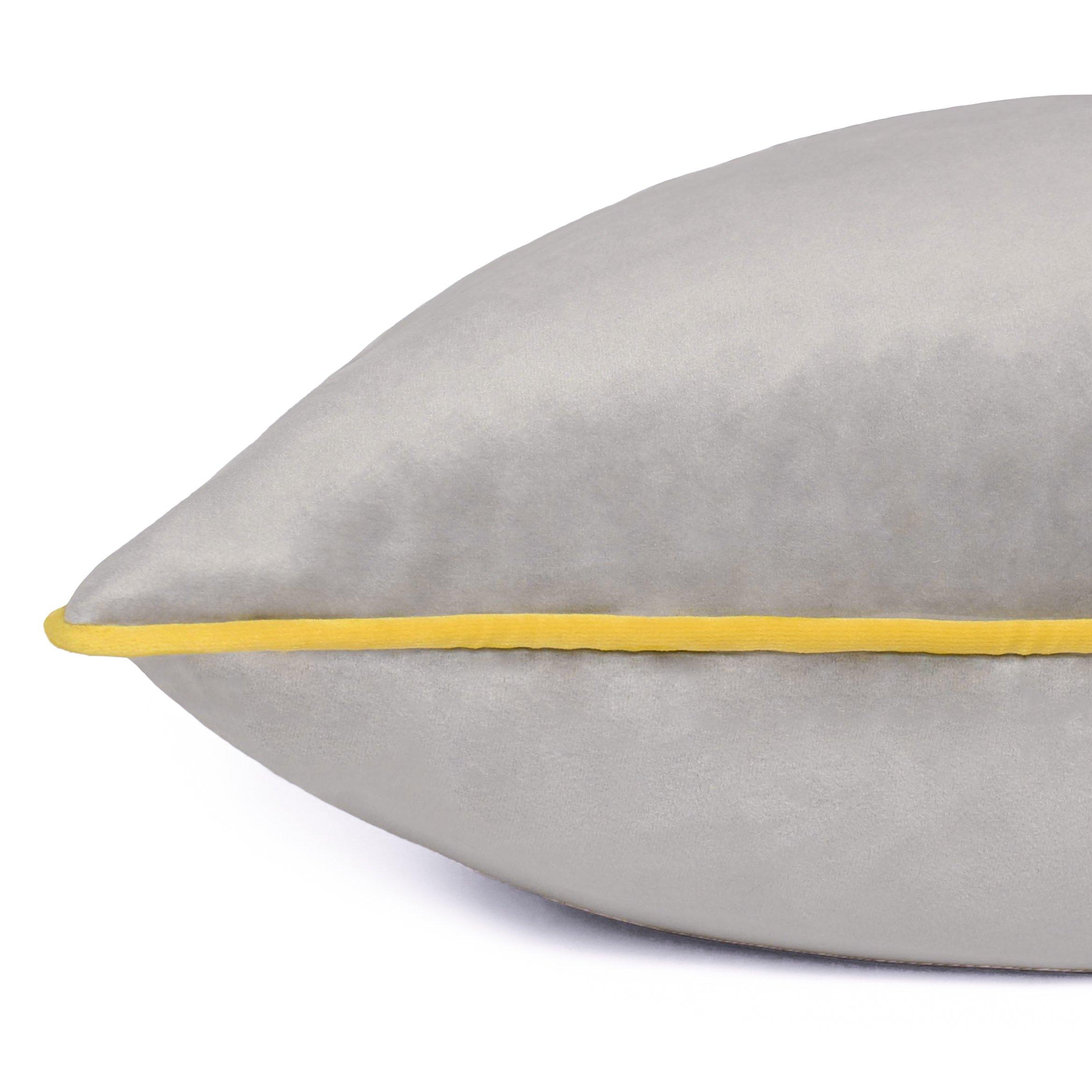 Dove/Cylon - Furn - Meridian Velvet Fibre Filled Cushion - 5