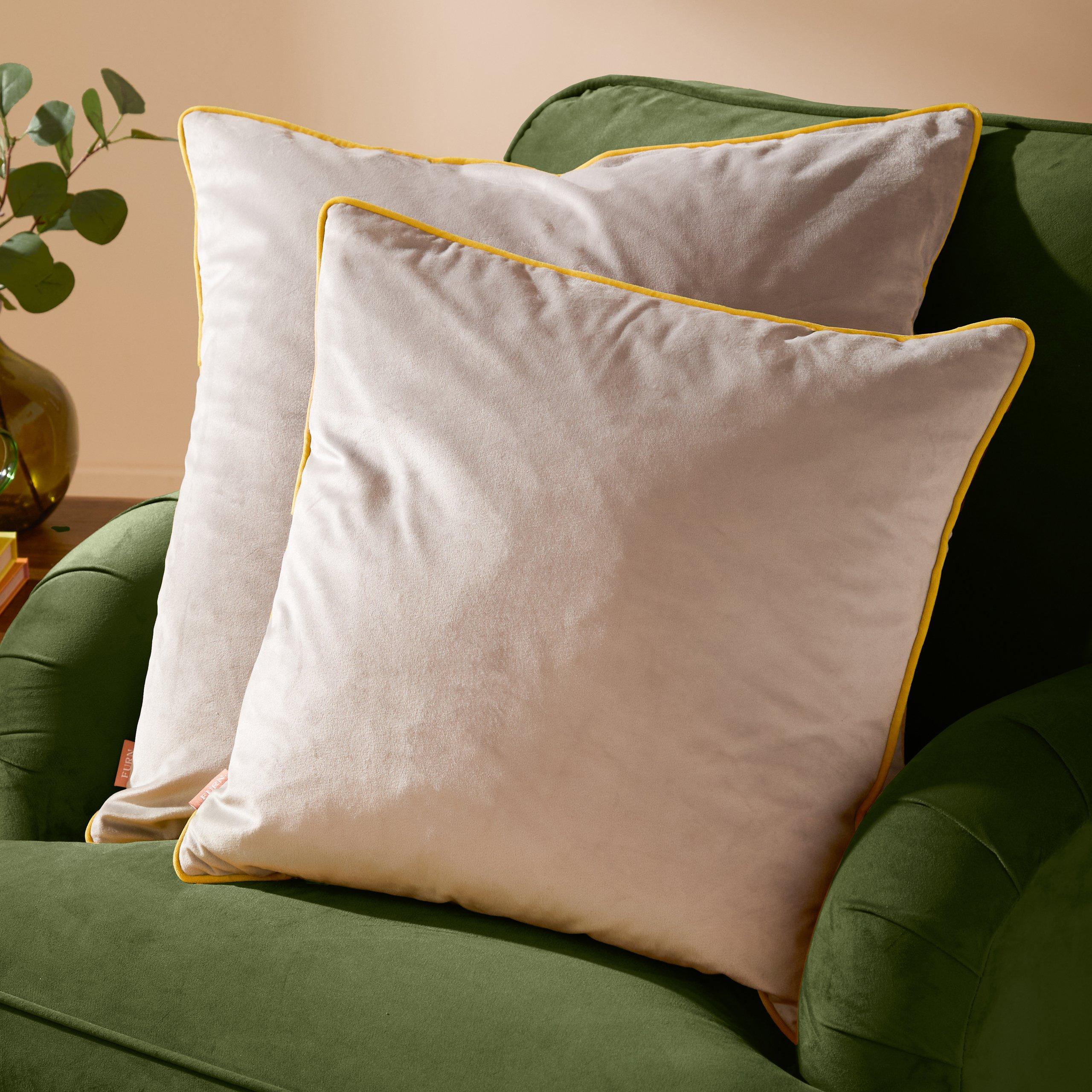 Dove/Cylon - Furn - Meridian Velvet Fibre Filled Cushion - 6