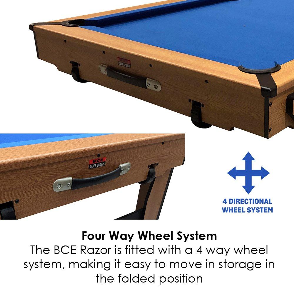 Cloth - BCE - BCE Razor 5ft Pool Table with Table Tennis Top - 6
