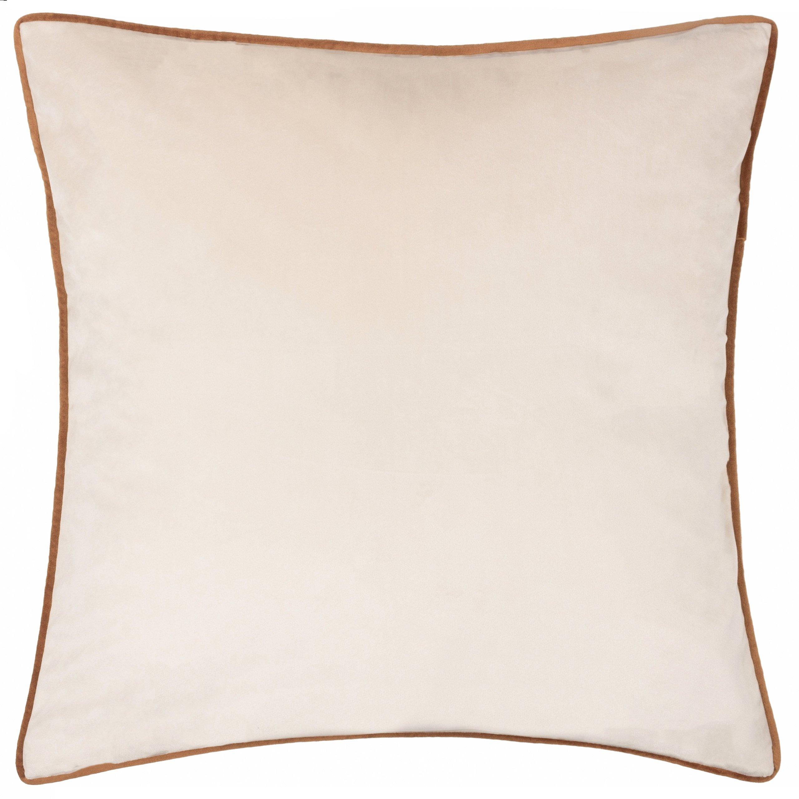 Ecru/Ginger - Furn - Meridian Velvet Fibre Filled Cushion - 1