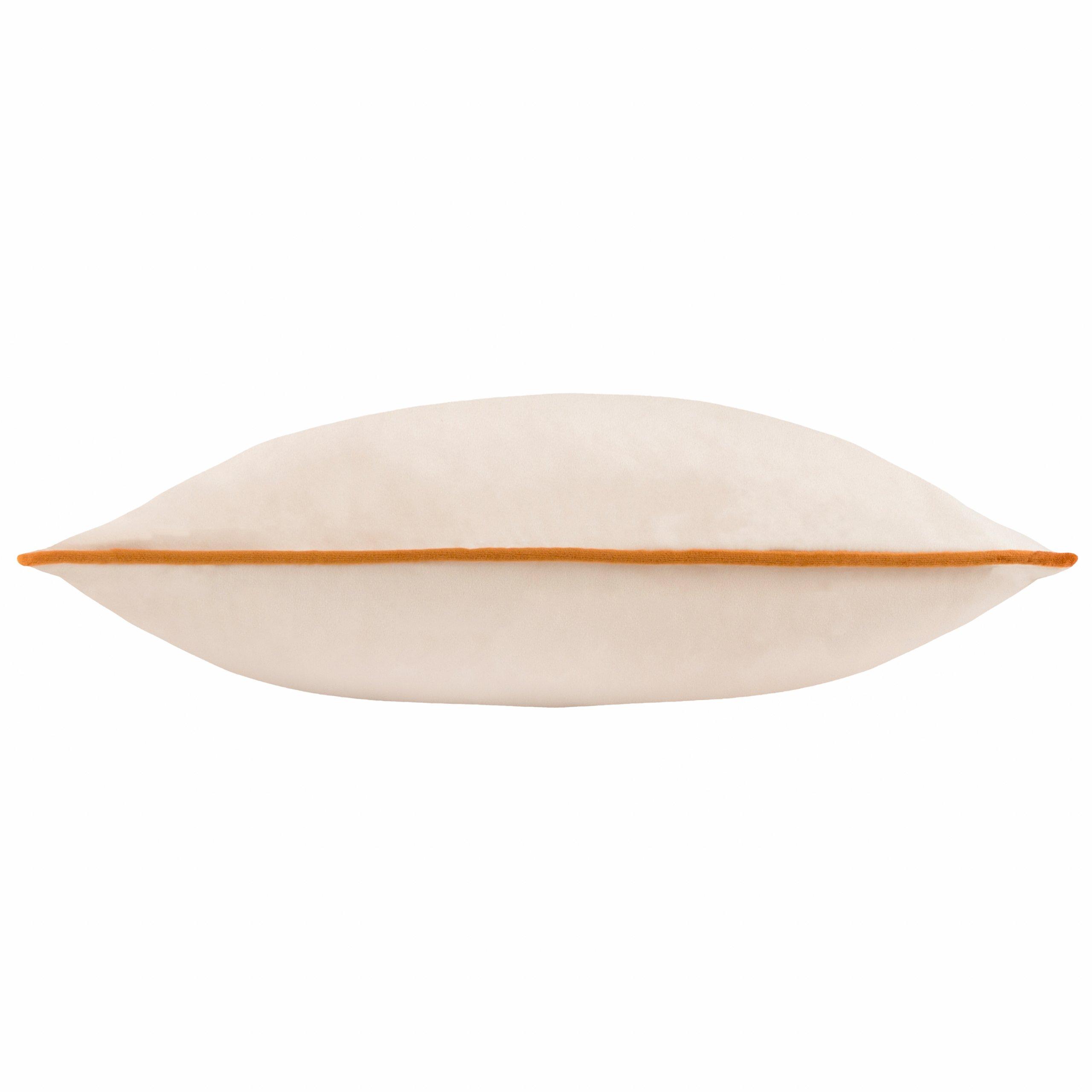 Ecru/Ginger - Furn - Meridian Velvet Fibre Filled Cushion - 4