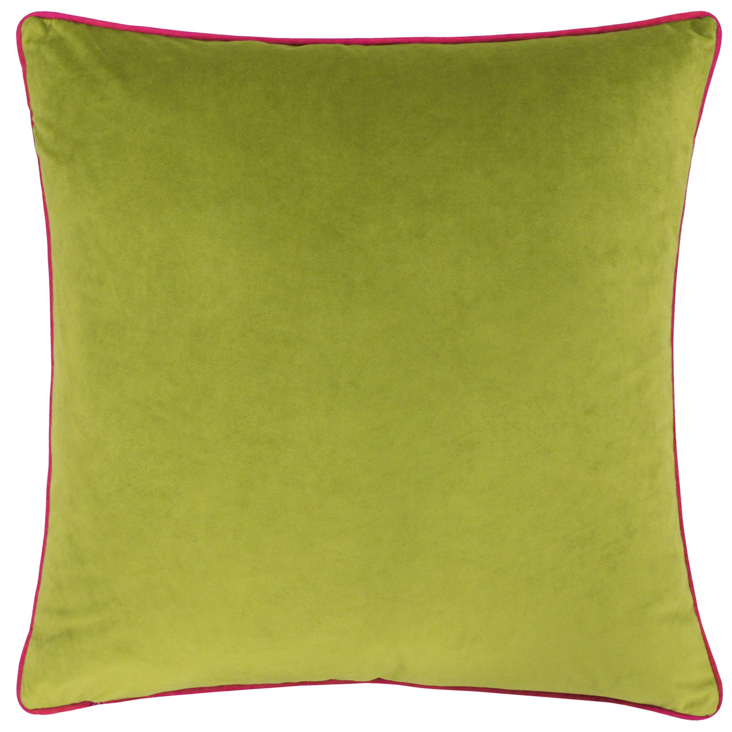 Lime/Hot Pink - Furn - Meridian Velvet Feather Filled Cushion - 1