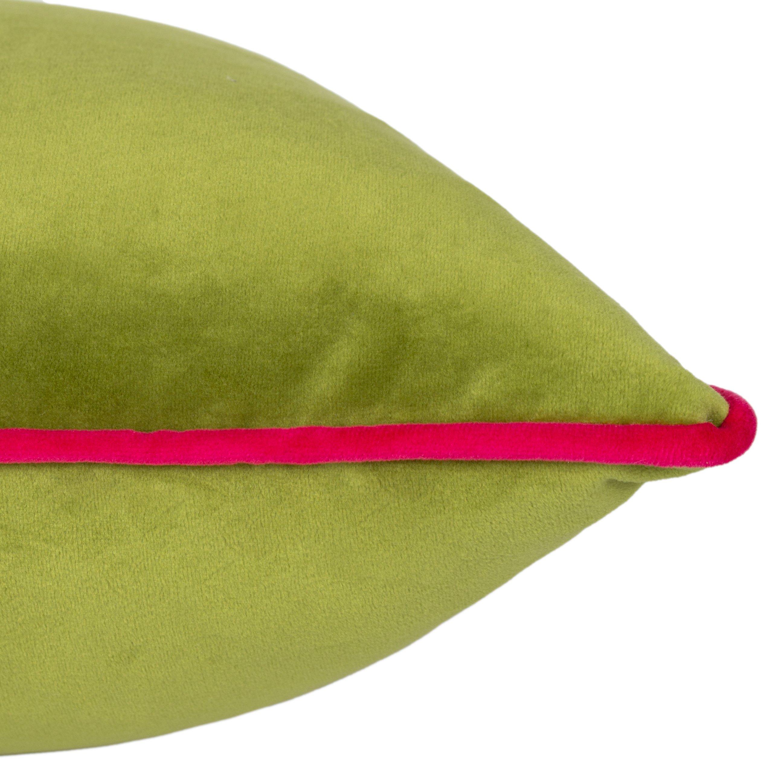 Lime/Hot Pink - Furn - Meridian Velvet Feather Filled Cushion - 5
