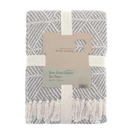 Country Club Zen Design Throw 127x152cm - Grey