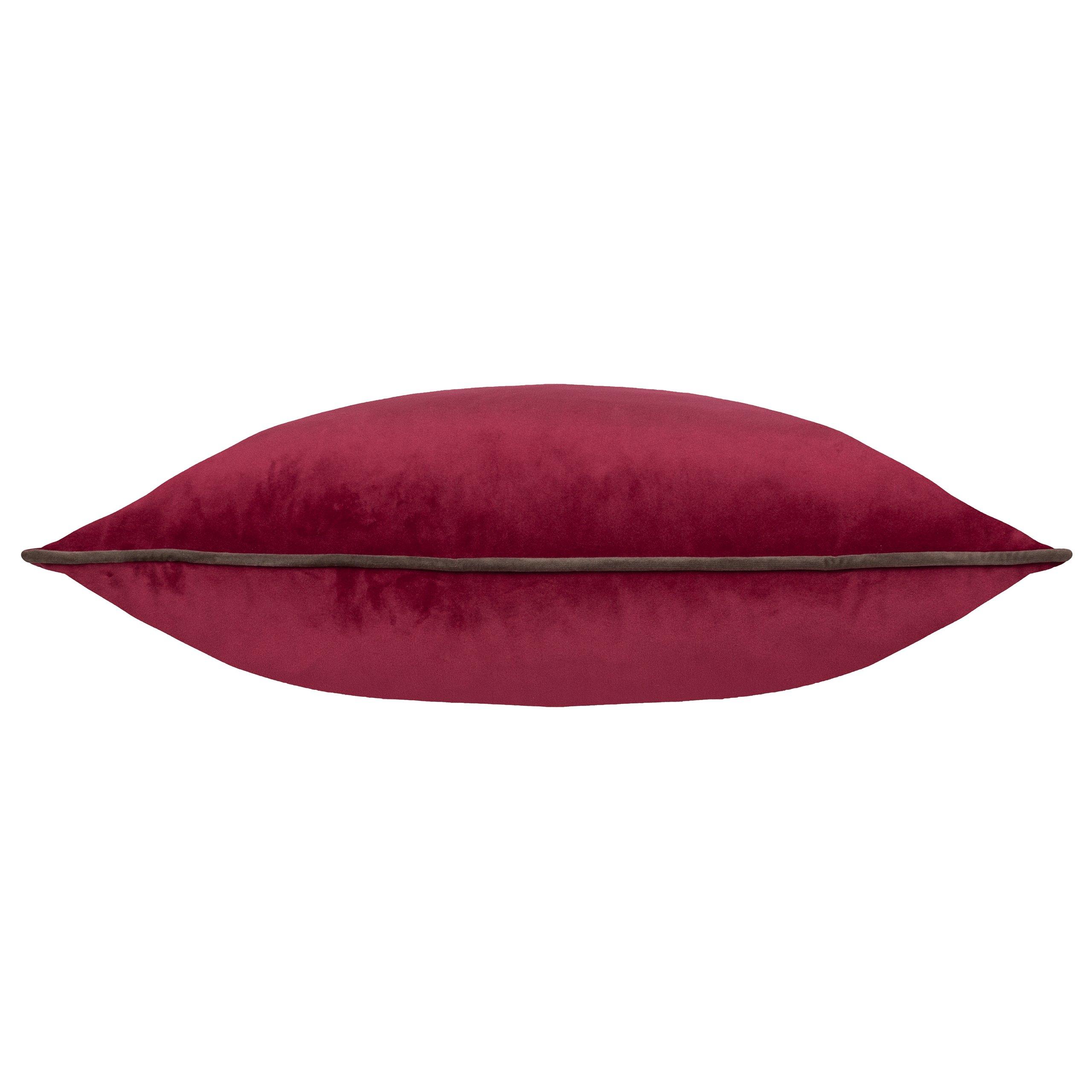 Cranberry/Mocha - Furn - Meridian Velvet Fibre Filled Cushion - 4