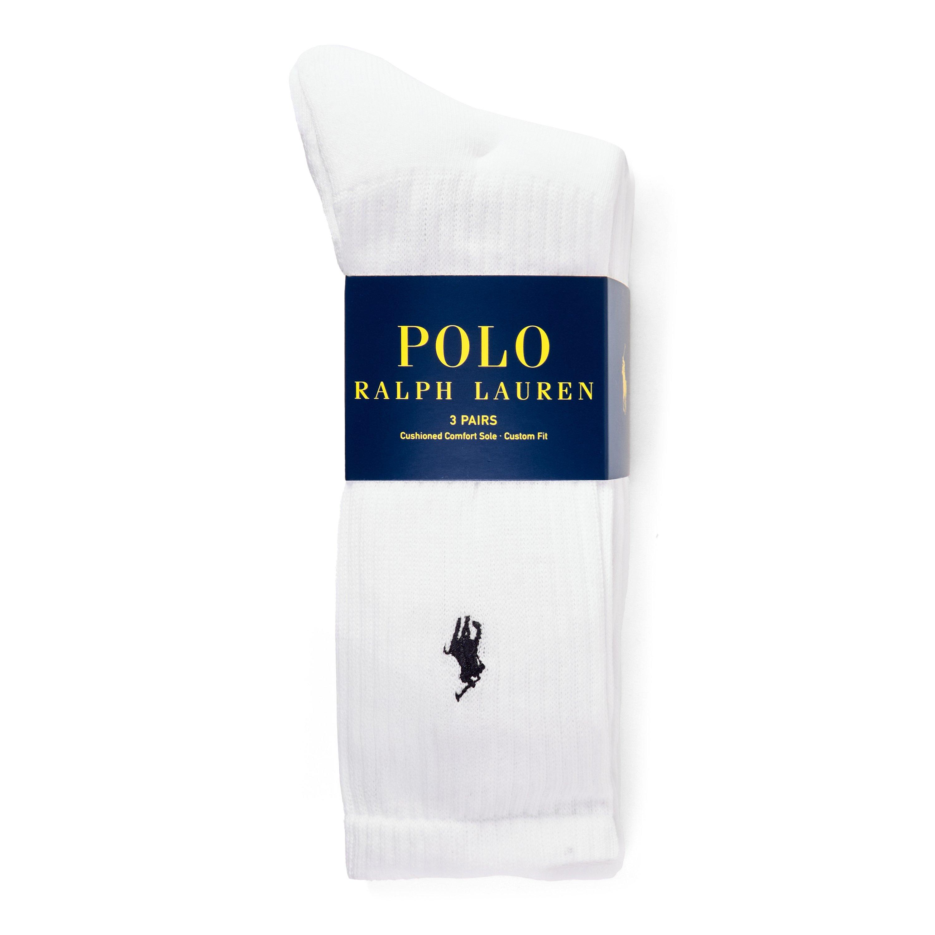 White - Polo Ralph Lauren - 3-Pack PP Crew Socks - 2