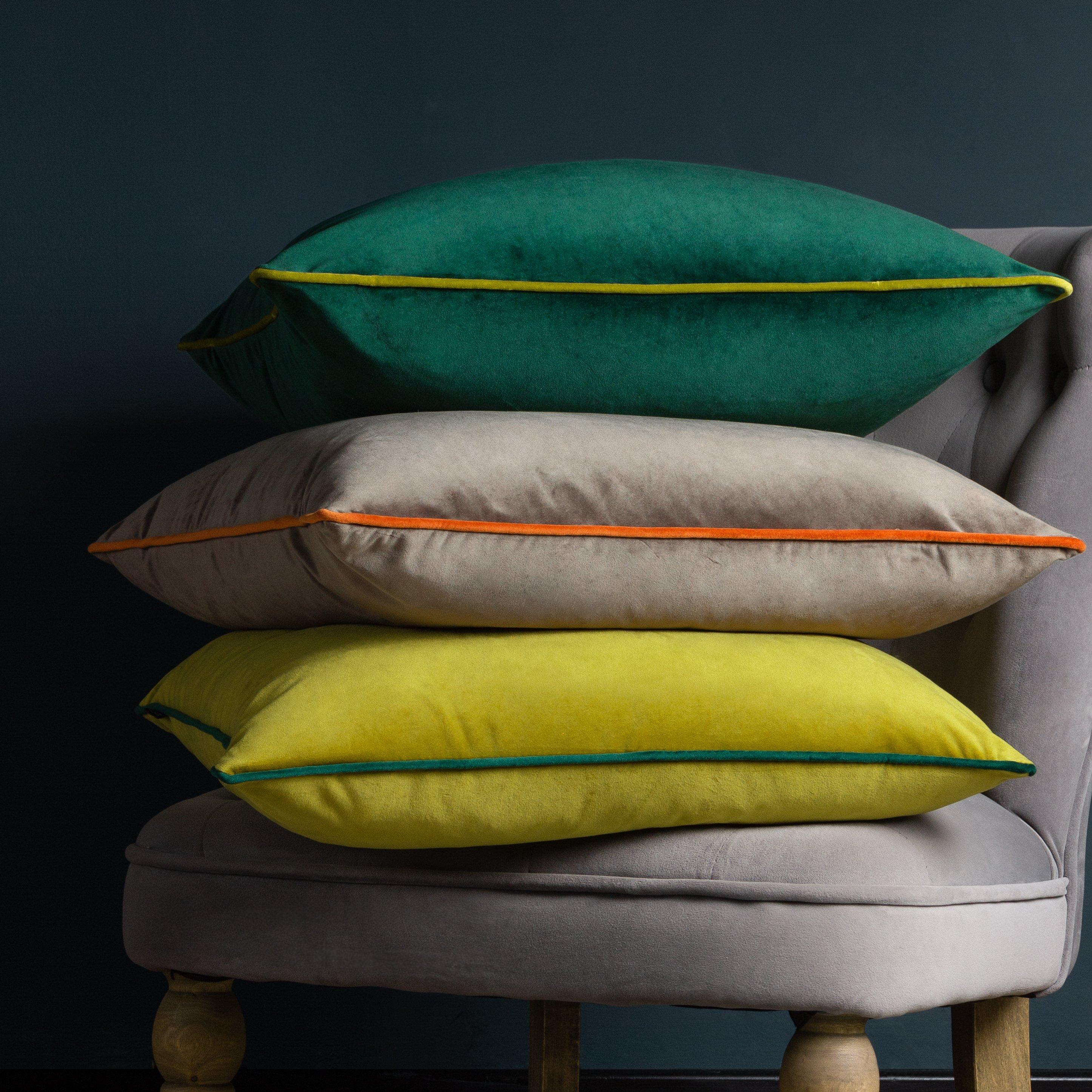 Moss/Emerald - Furn - Meridian Velvet Feather Filled Cushion - 7