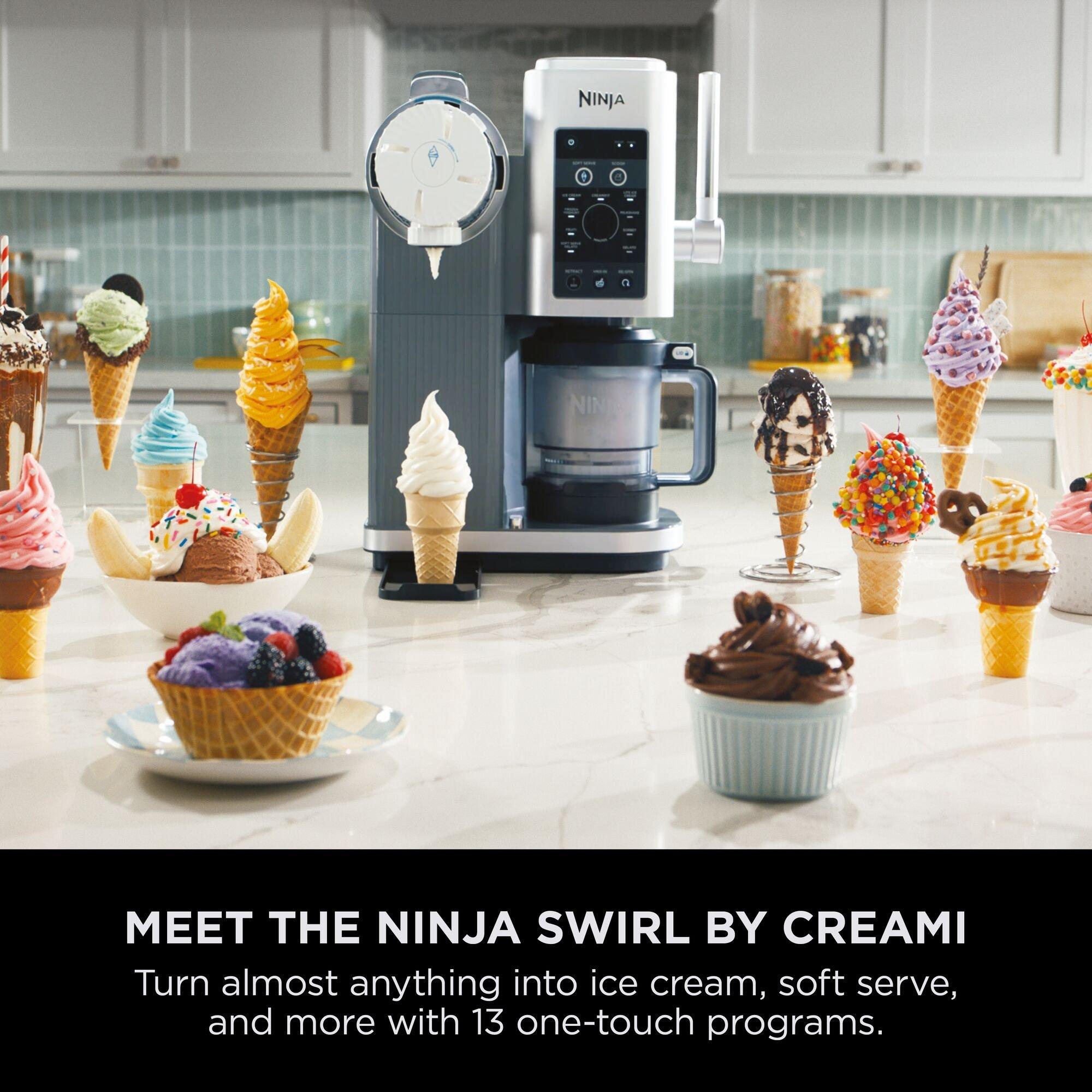 Silver - Ninja - Swirl by CREAMi 13 in 1 Ice Cream Maker - 4