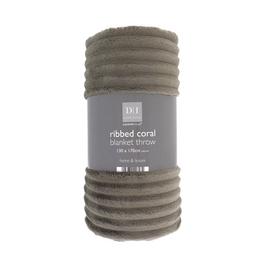 Country Club Coral Blanket Throws - Ribbed Design - 130x170cm
