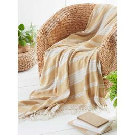 Country Club Diamond Design Throw 170x200cm - Ochre