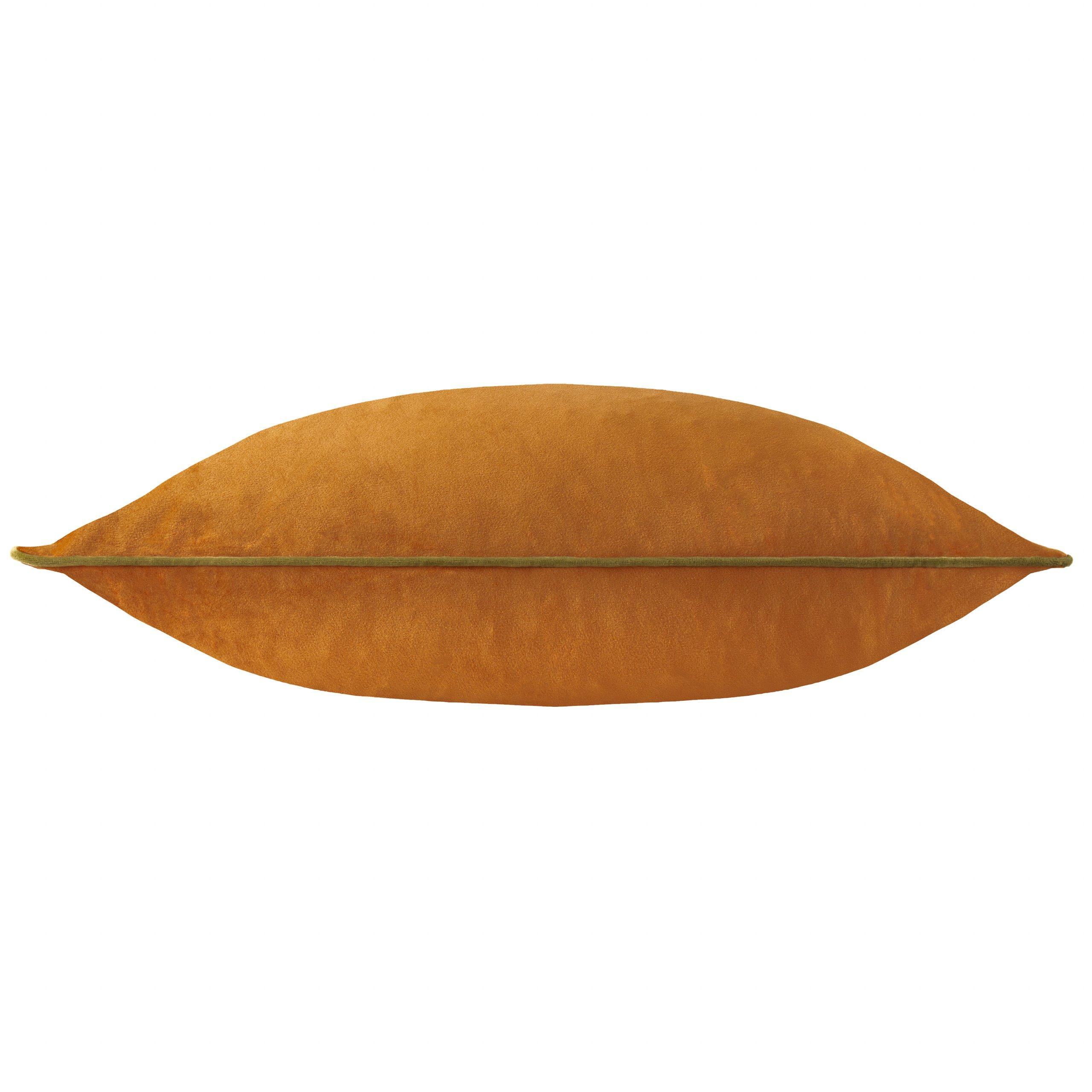 Ginger/Olive - Furn - Meridian Velvet Feather Filled Cushion - 4