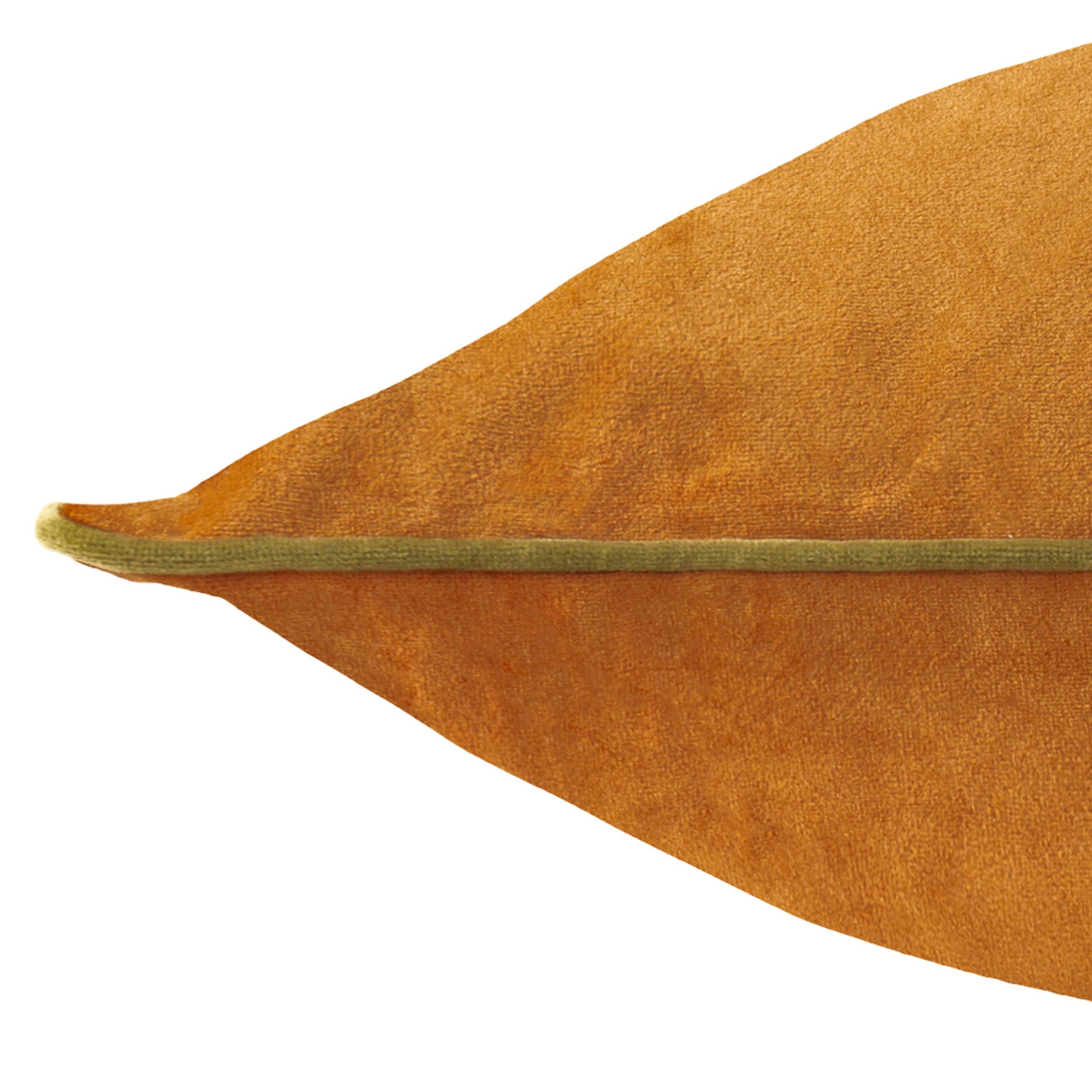 Ginger/Olive - Furn - Meridian Velvet Feather Filled Cushion - 5