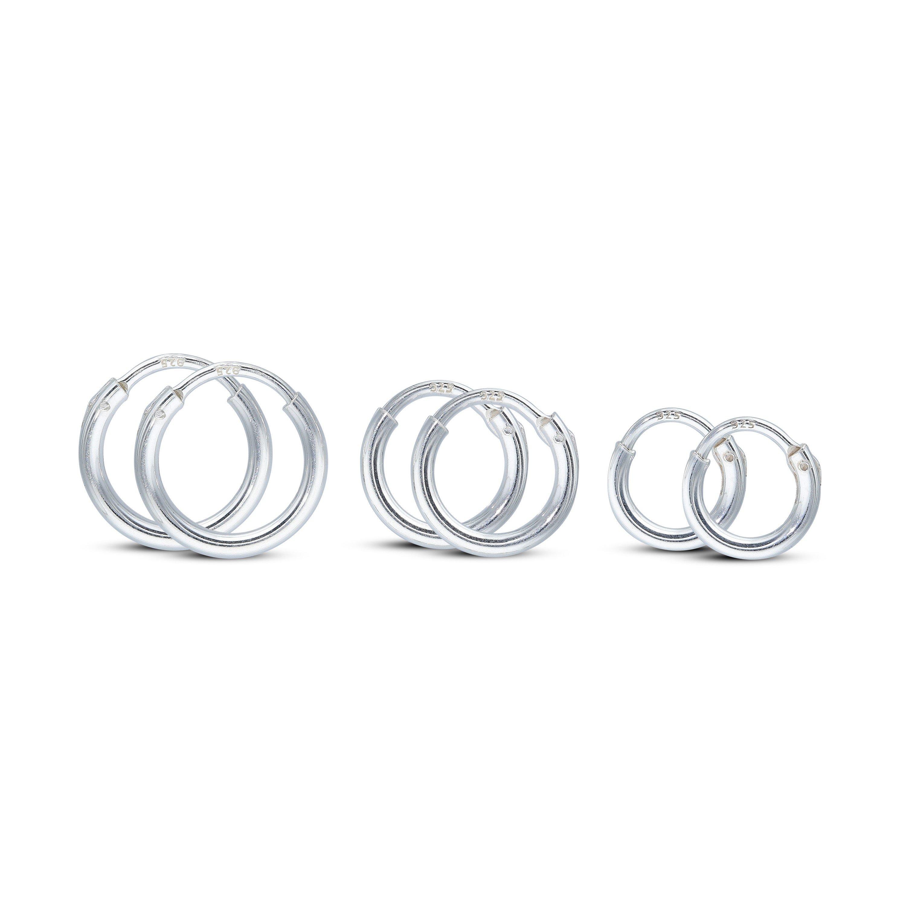 Silver - Be You - Sterling Silver Set of 3 Stud Earrings - 1