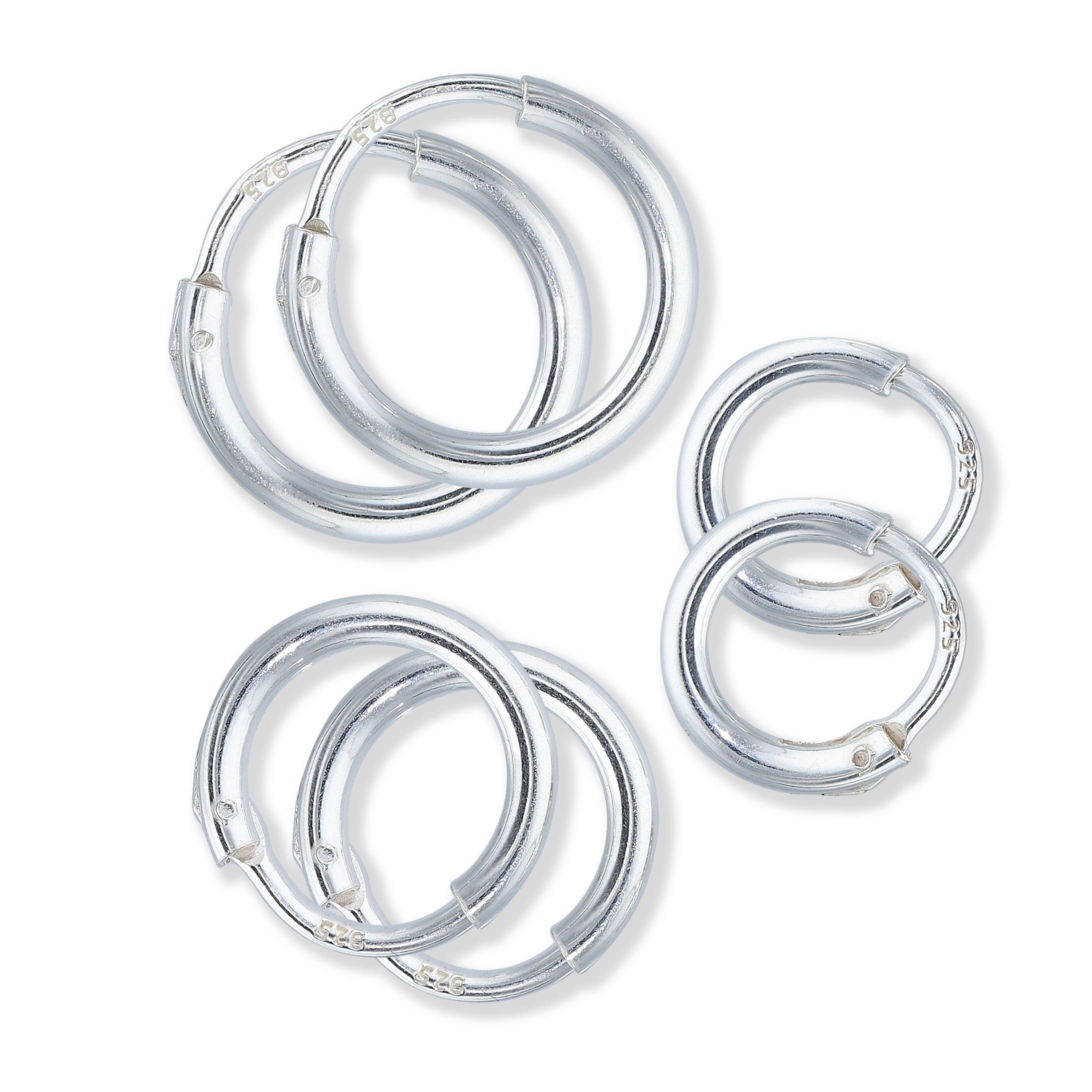 Silver - Be You - Sterling Silver Set of 3 Stud Earrings - 2