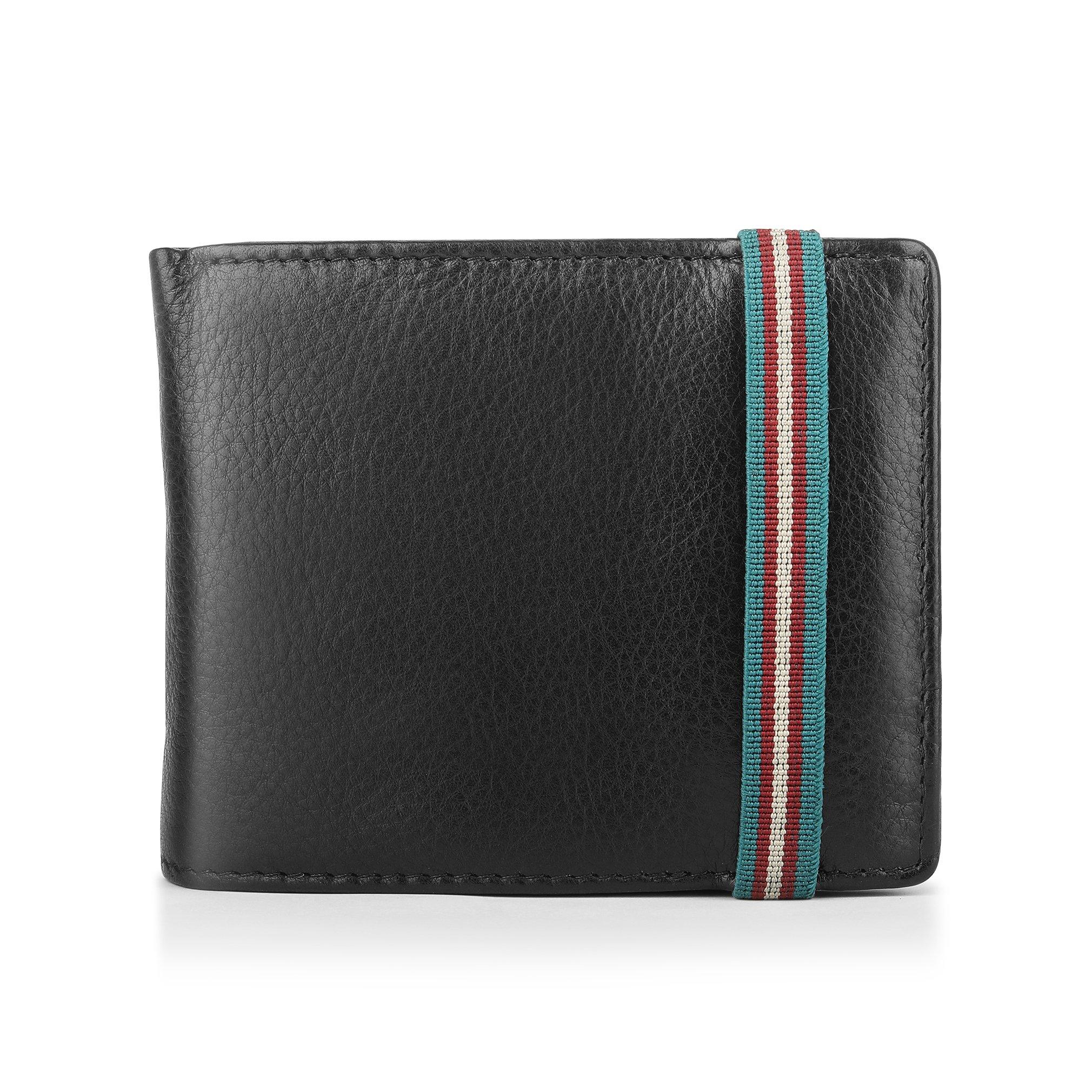 Men’s Nappa Leather Trifold Wallet with RFID Prote