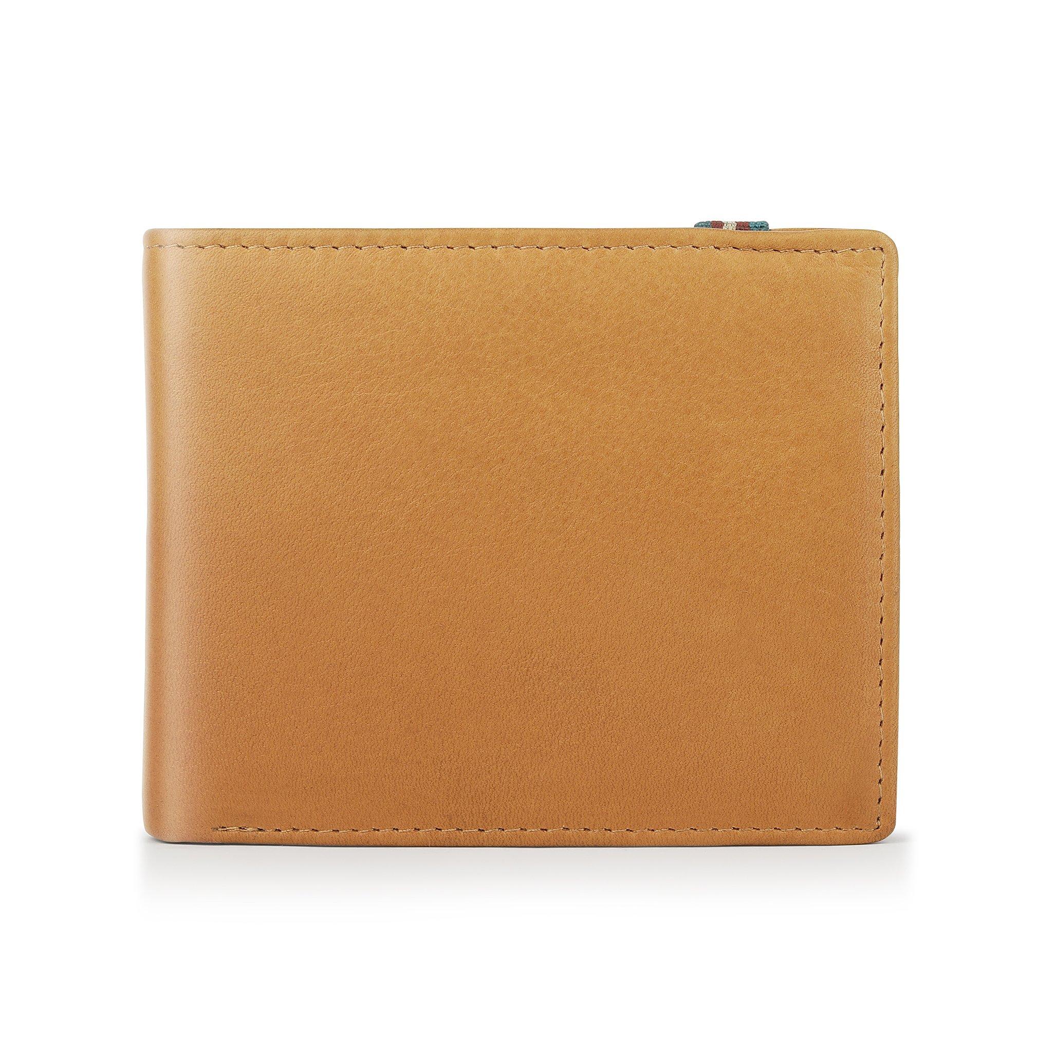 Cognac - PRIMEHIDE Leather - Men’s Nappa Leather Trifold Wallet with RFID Prote - 4