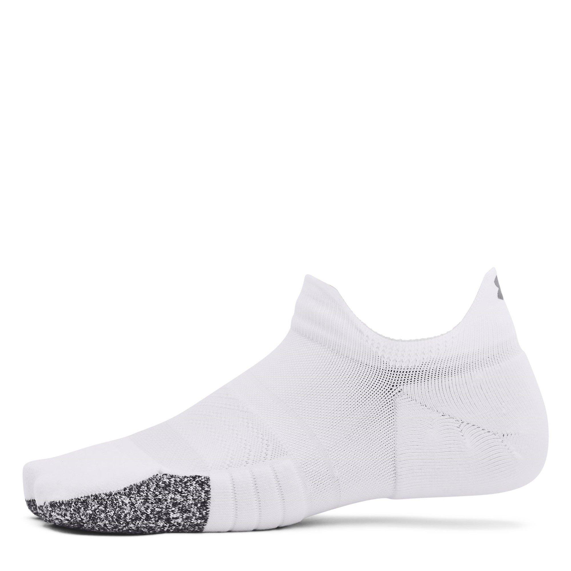 White/Reflect - Under Armour - Breathe 2 No Show Tab Socks 2pack - 5