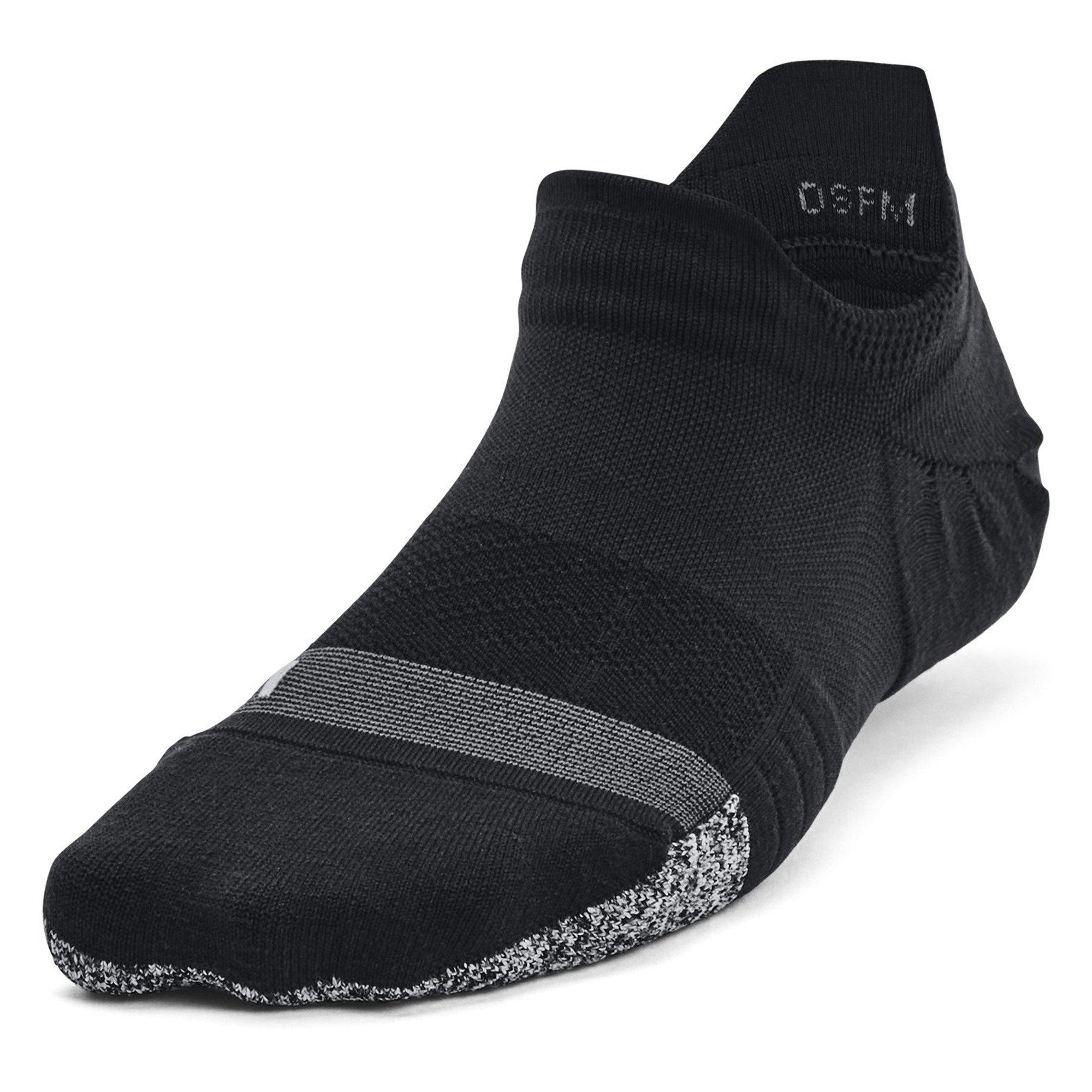 Zwart/Reflecterend - Under Armour - Breathe 2 No Show Tab Socks 2pack - 2