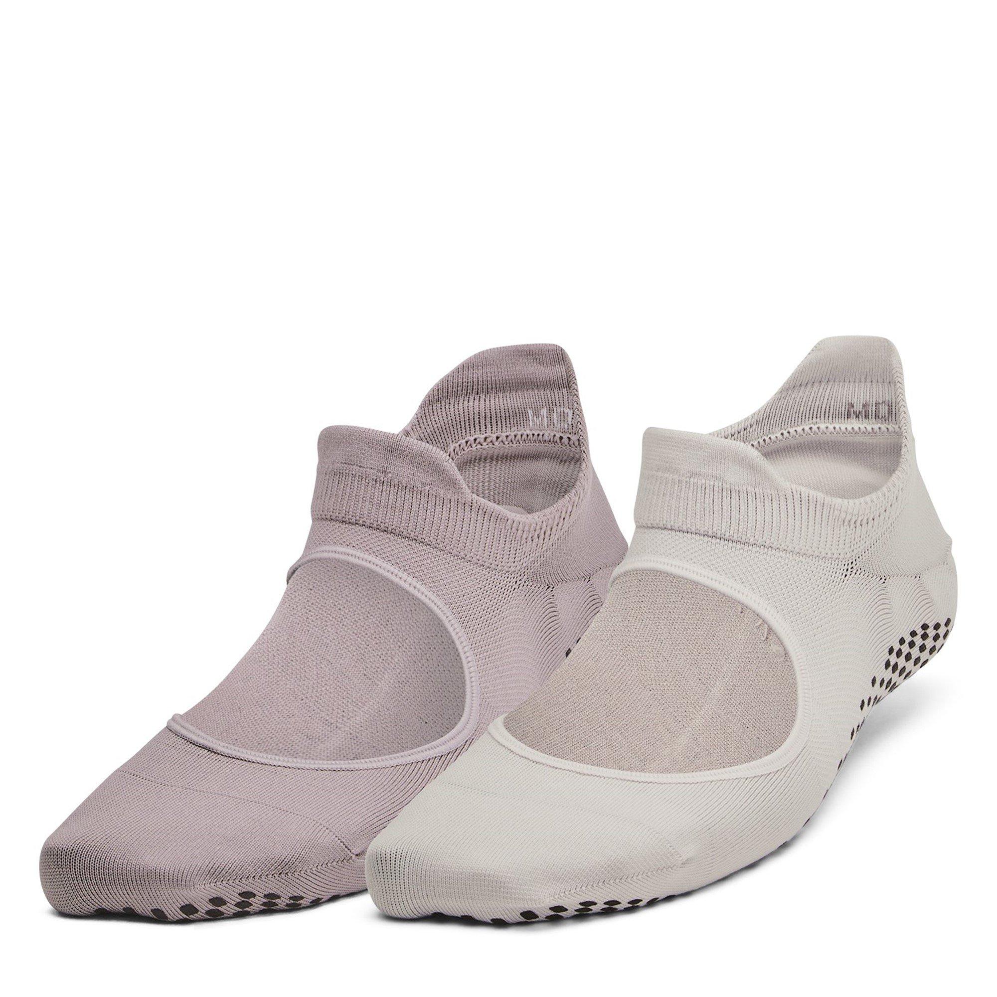 Grey - Under Armour - Women's Breathe Balance Trainers Socks - 1