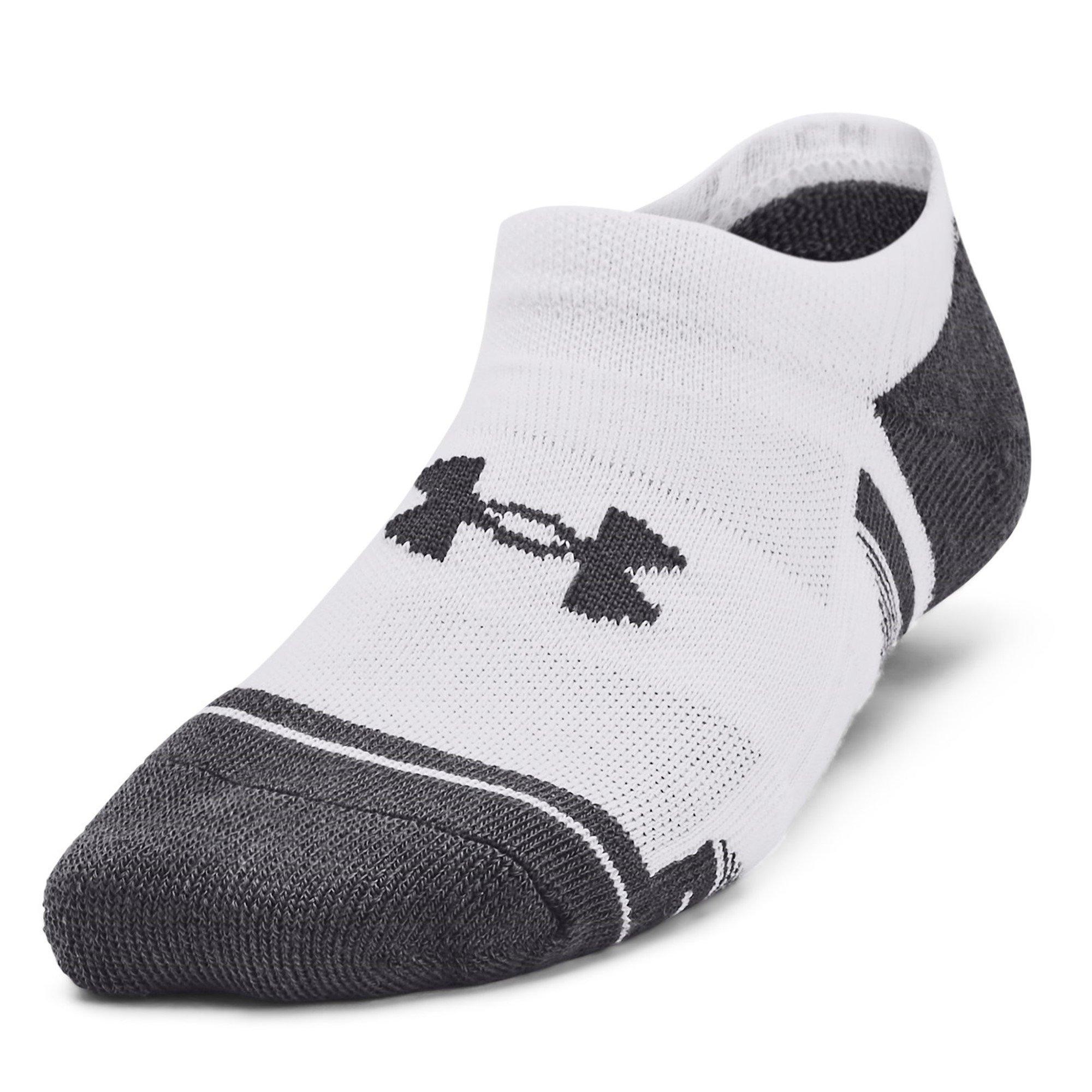 White - Under Armour - UA Performance Tech 3-Pack No Show Socks Kids' - 2