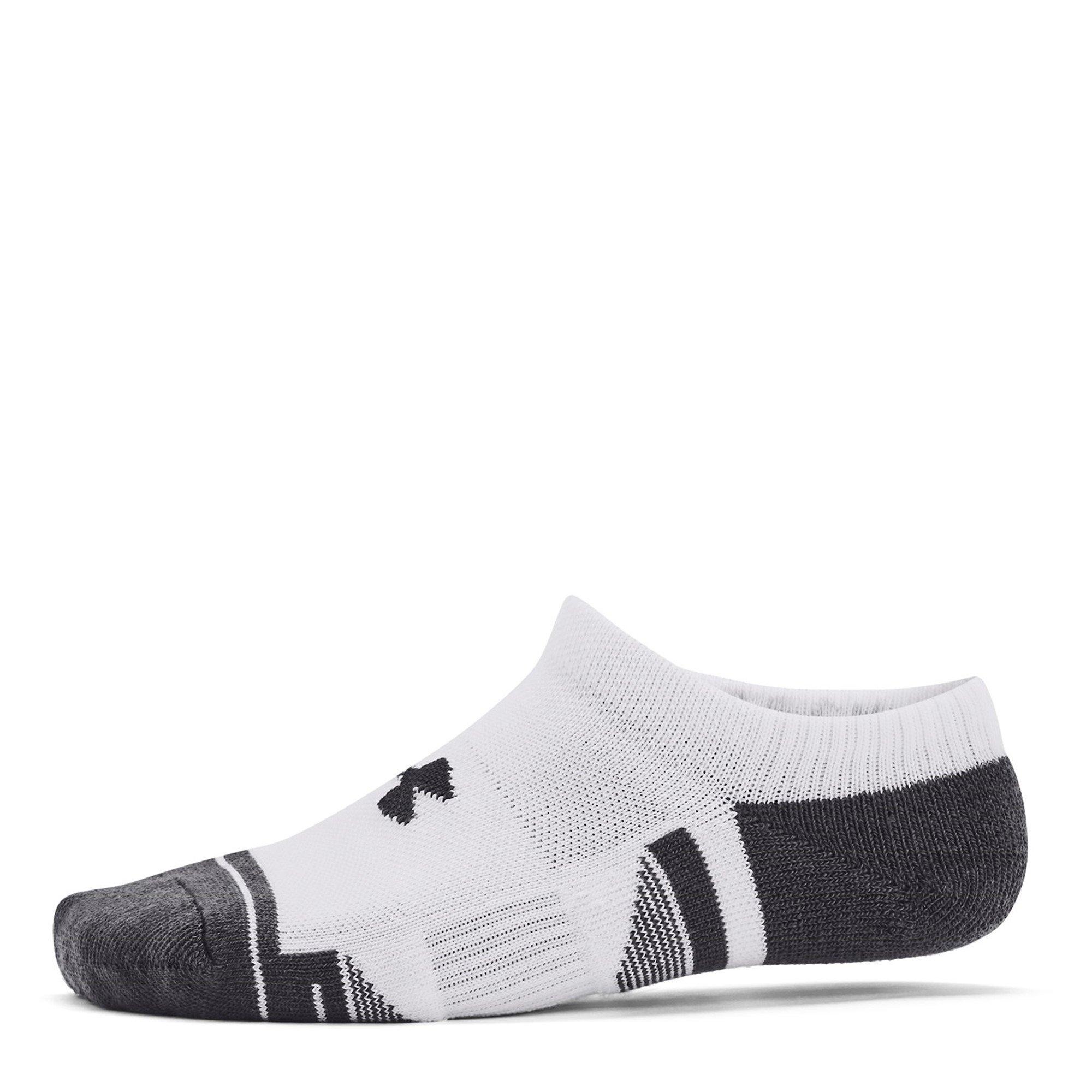 White - Under Armour - UA Performance Tech 3-Pack No Show Socks Kids' - 3