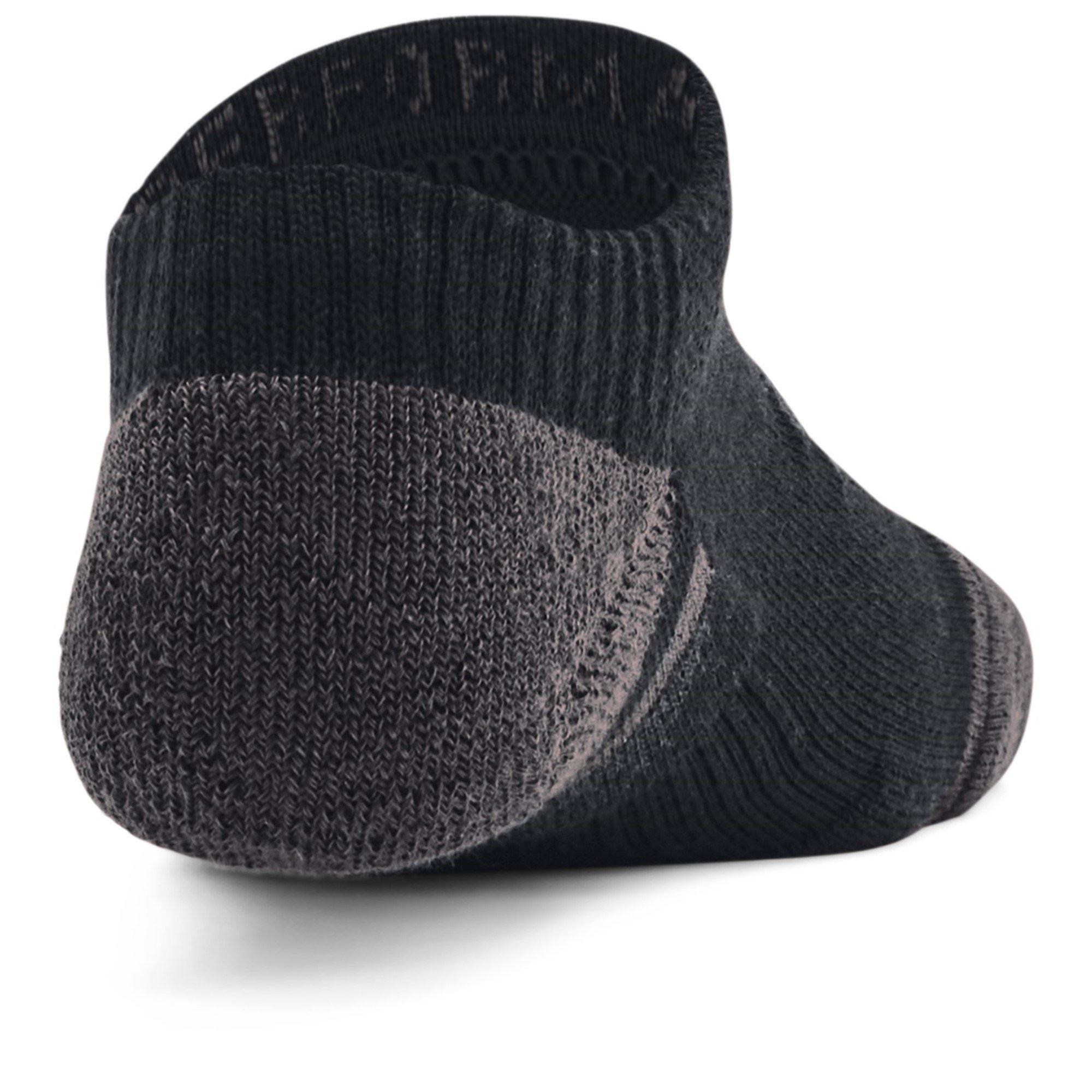 Preto - Under Armour - Armour UA Performance Tech 3-Pack No Show Socks Kids' - 3