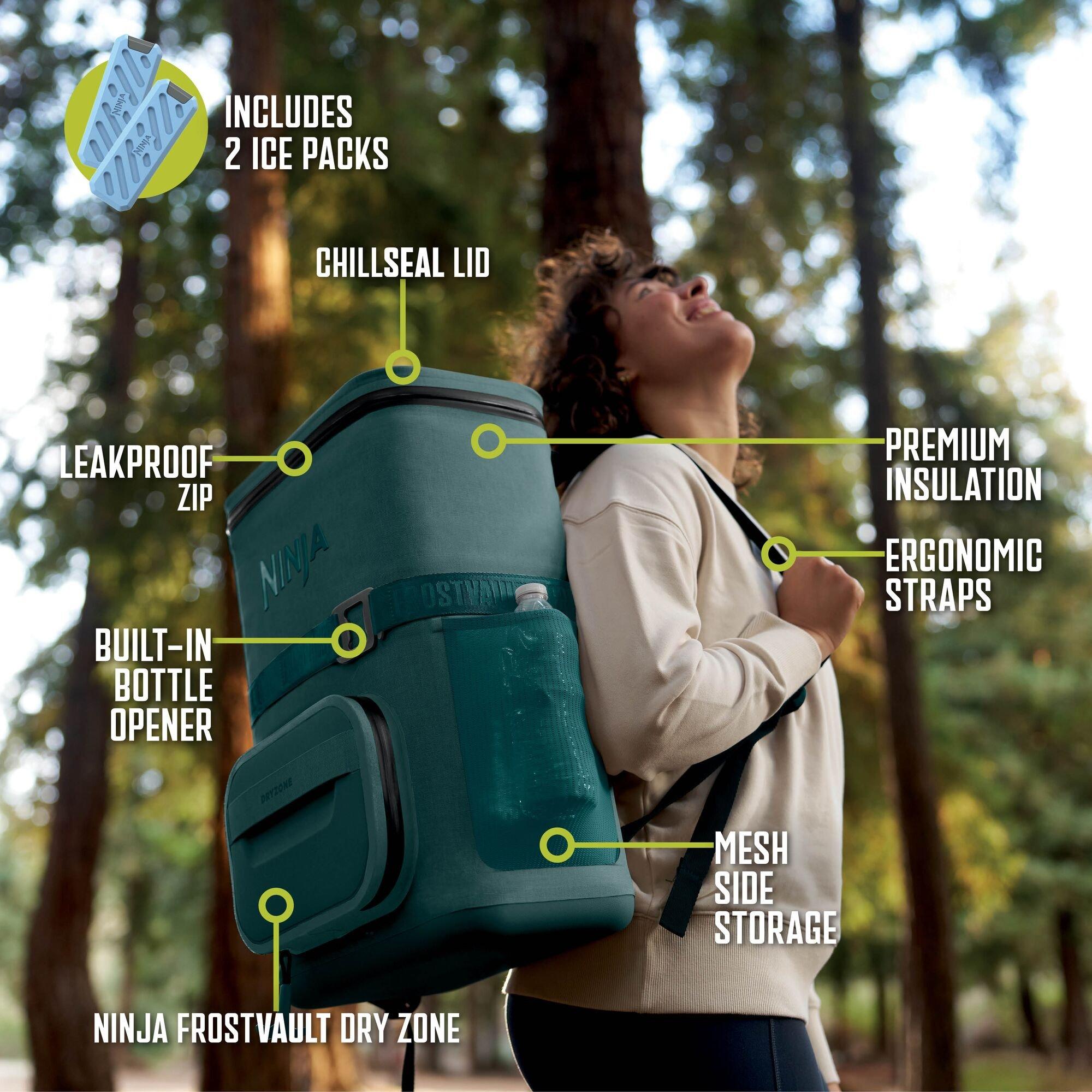 Halocline Green - Ninja - Outdoor FrostVault Go 17 litre 24-Can Backpack - 5