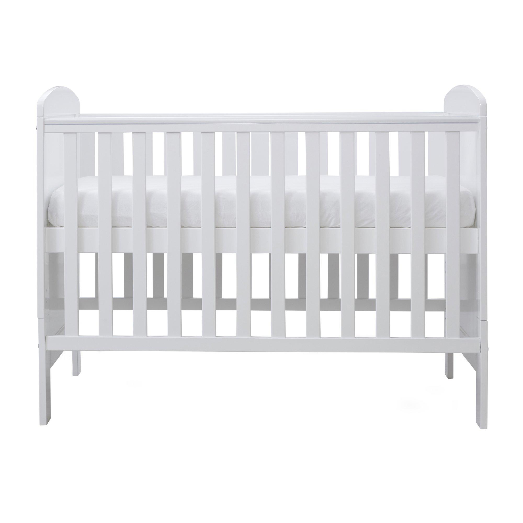 White - Ickle Bubba - Coleby Mini Cot Bed and Fibre Mattress - 4