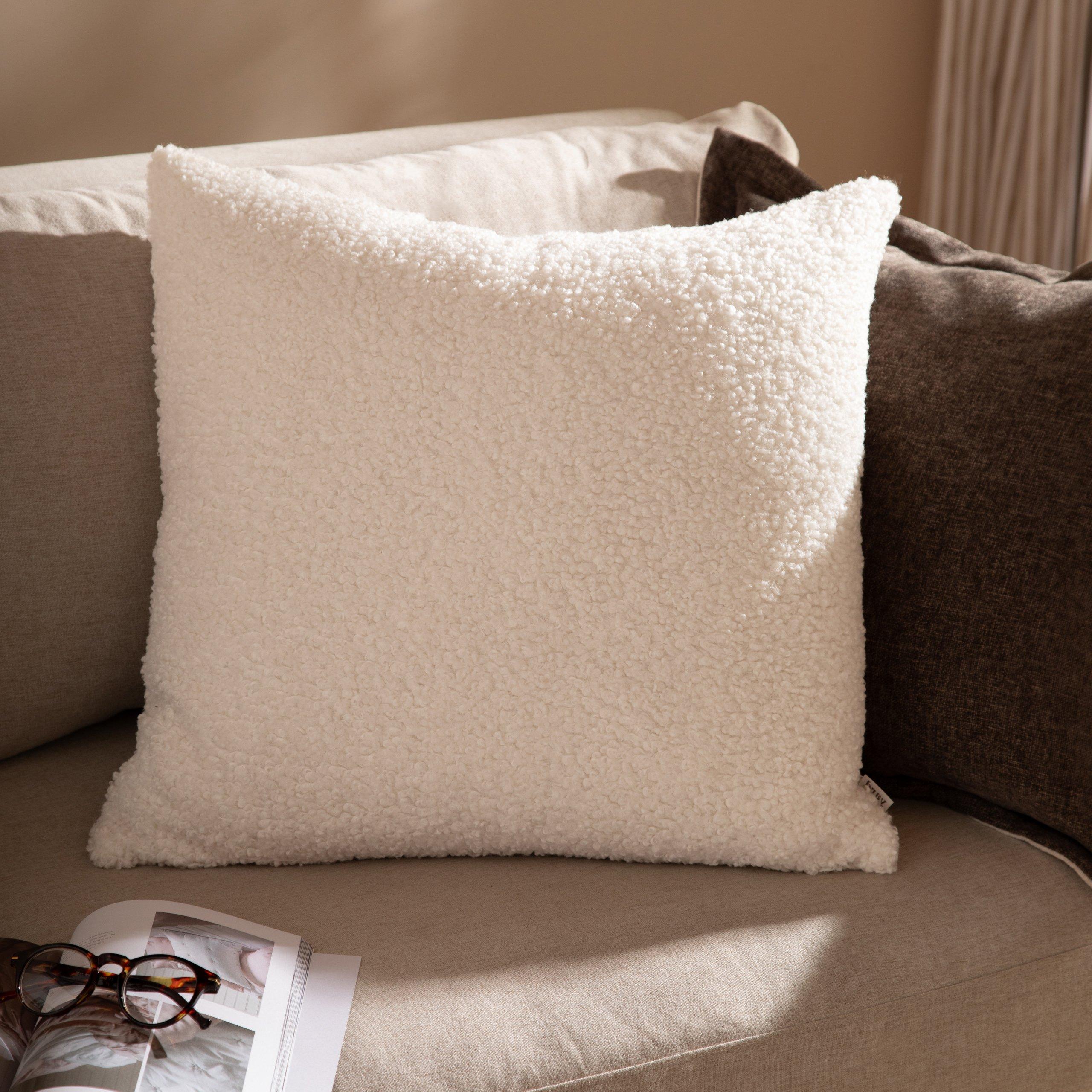 Ecru - Yard - Cabu Chunky Boucle Fibre Filled Cushion - 2