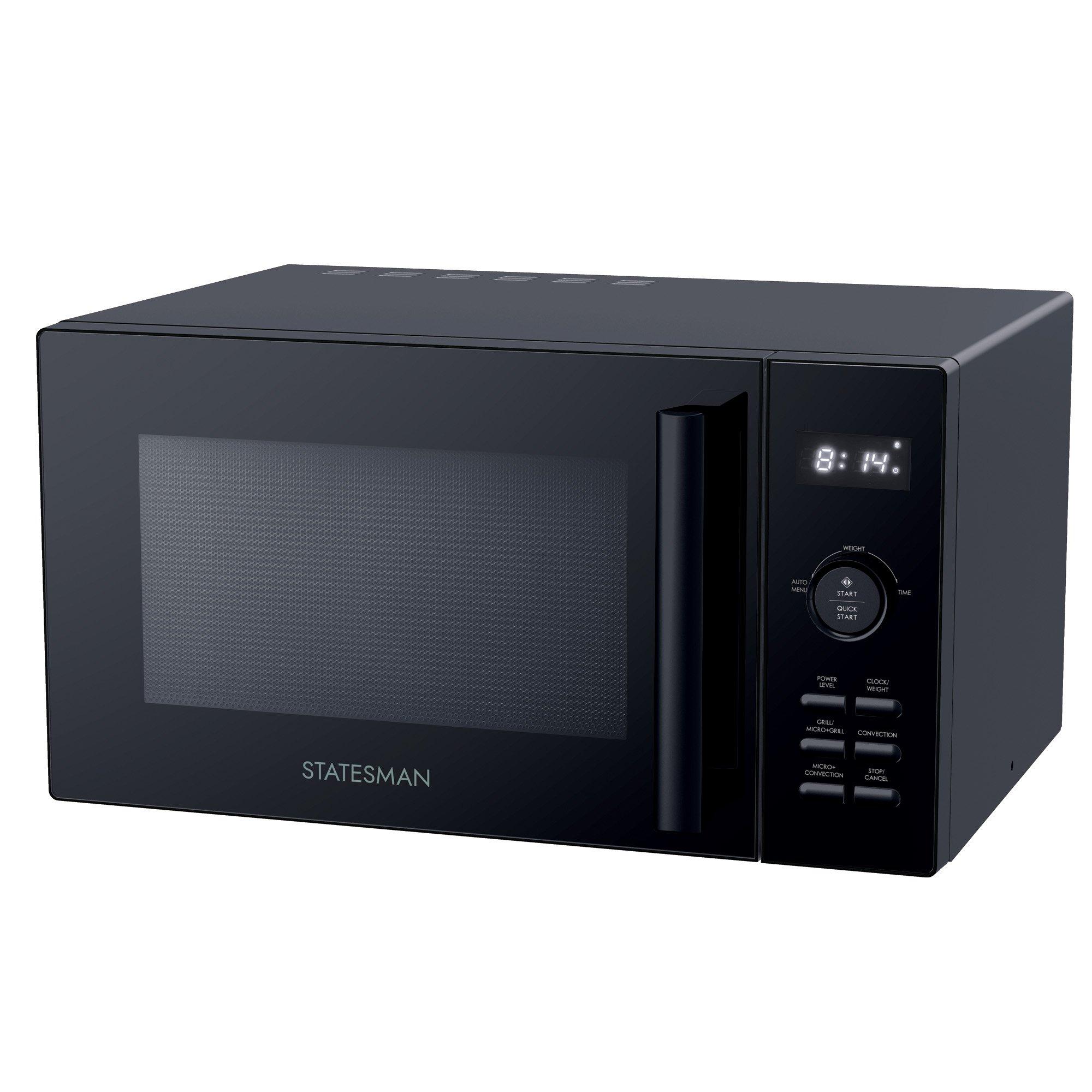 Black - Statesman - SKMC0930SB 30L 900W DIGITAL COMBINATION MICROWAVE - 2
