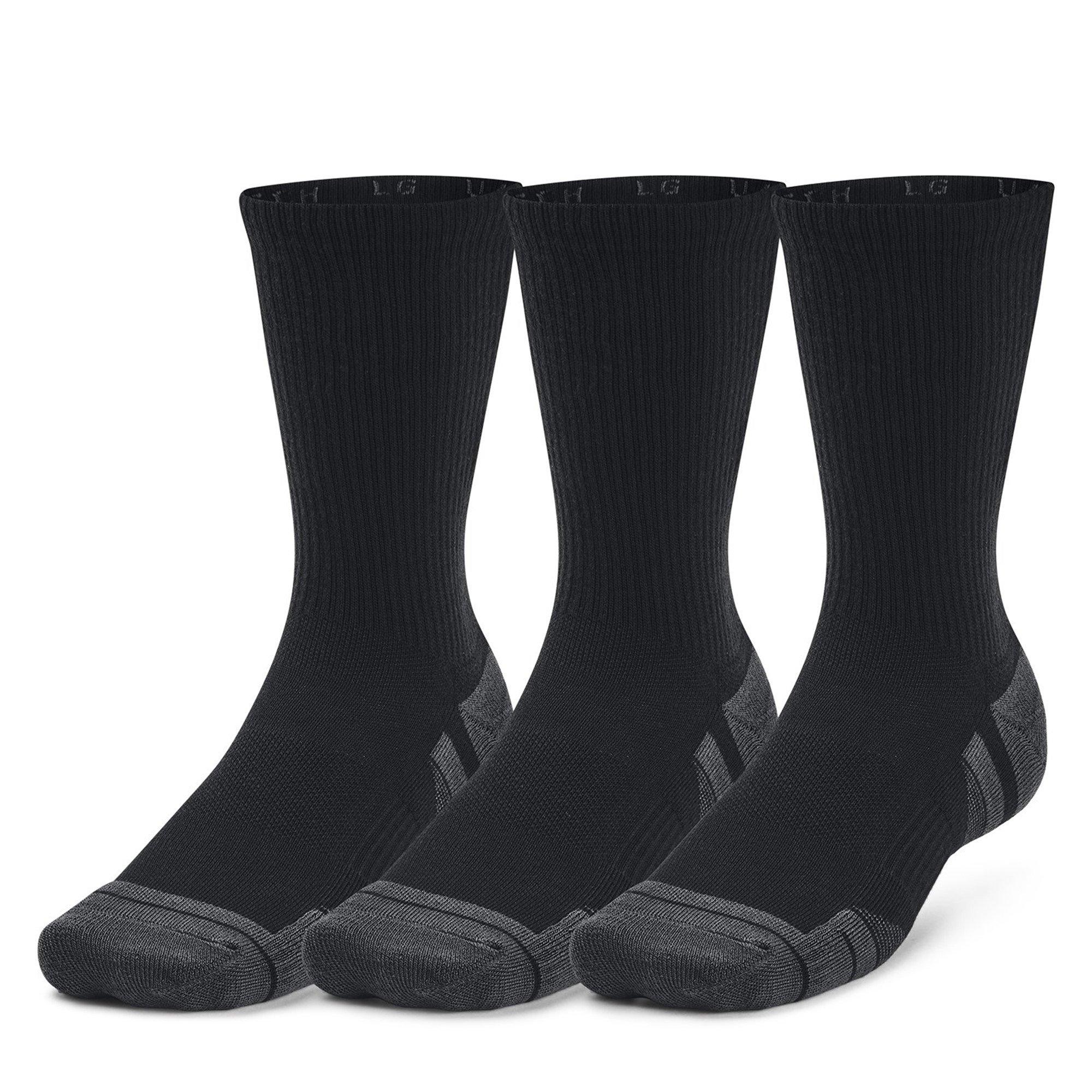 Black/Jet Gray - Under Armour - UA Tech 3pk Crew Sock 19 - 1