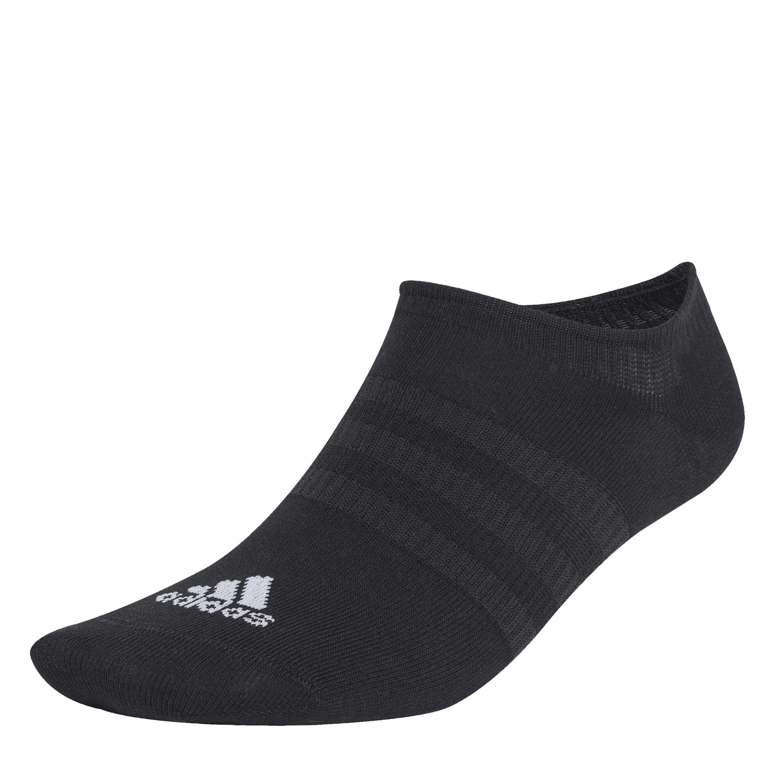 Black/White - adidas - Thin And Light No Show Socks 3 Pack - 3