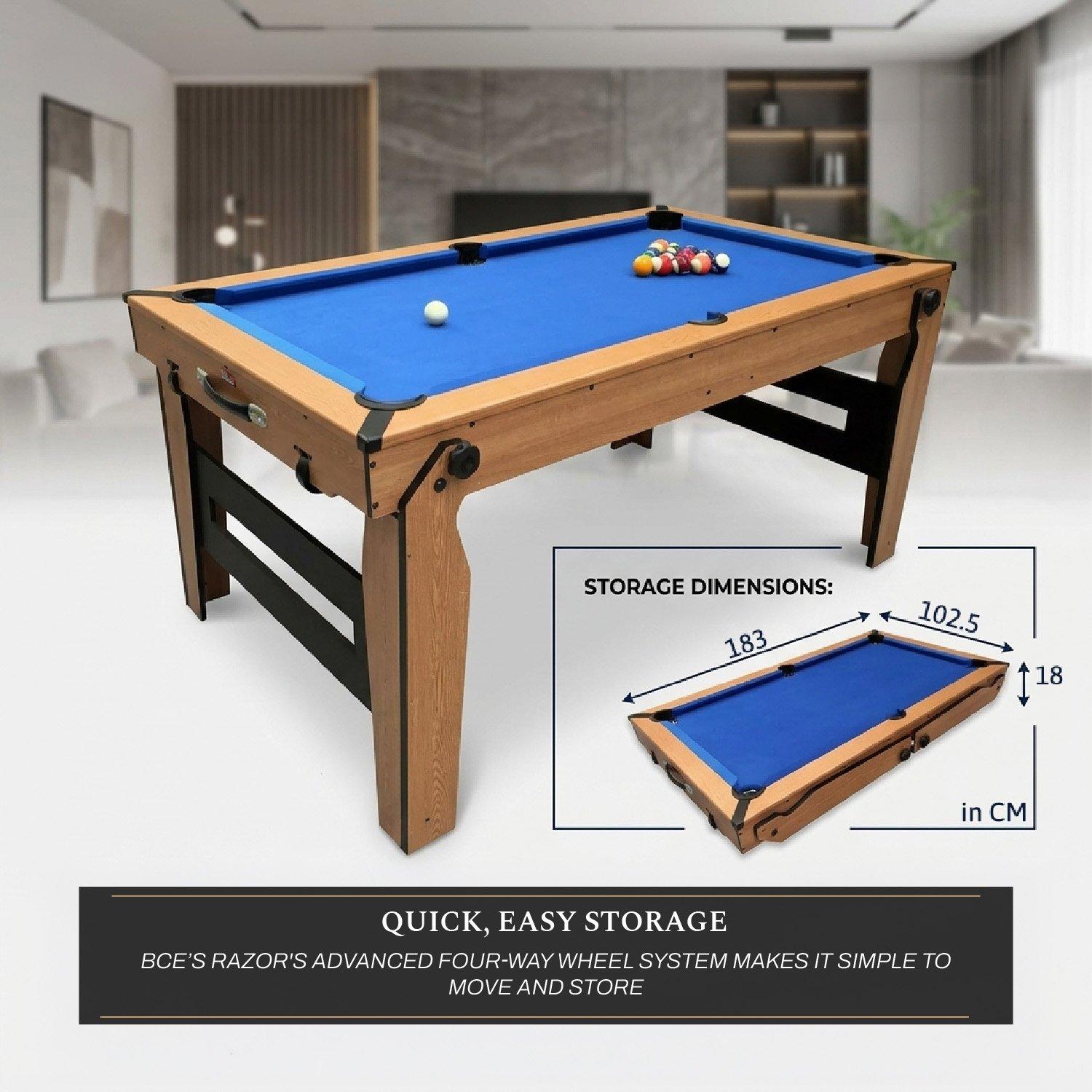 Cloth - BCE - BCE Razor 6ft Folding Pool Table - 3