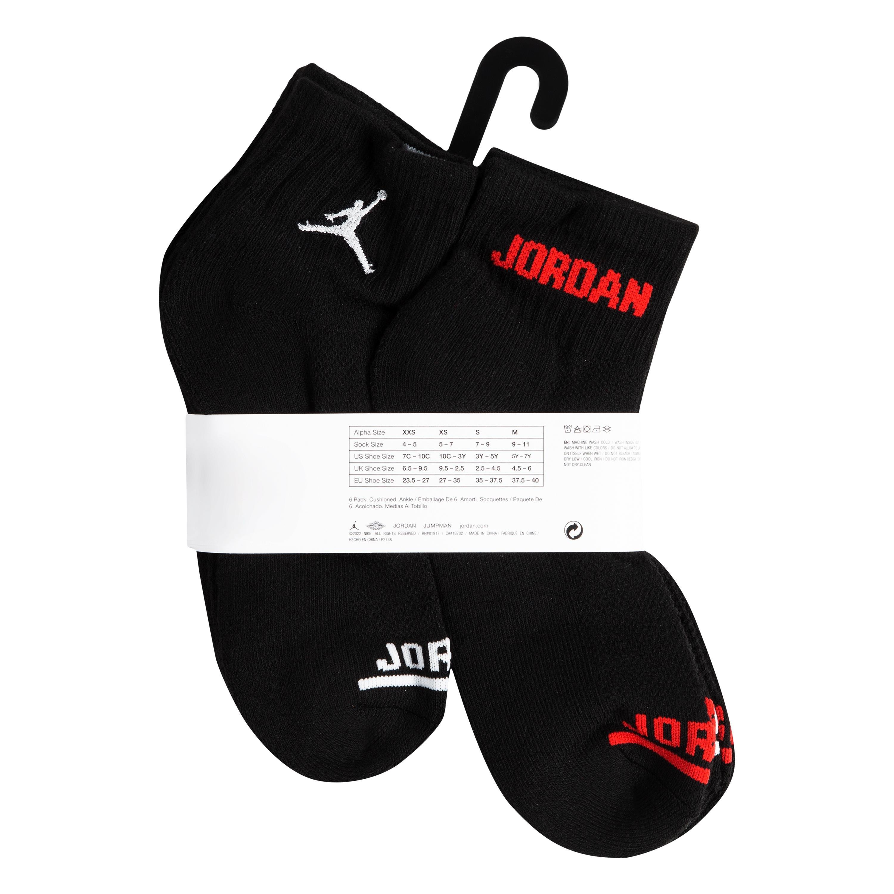 Zwart - Air Jordan - Kids' Ankle Trainer Socks - 4