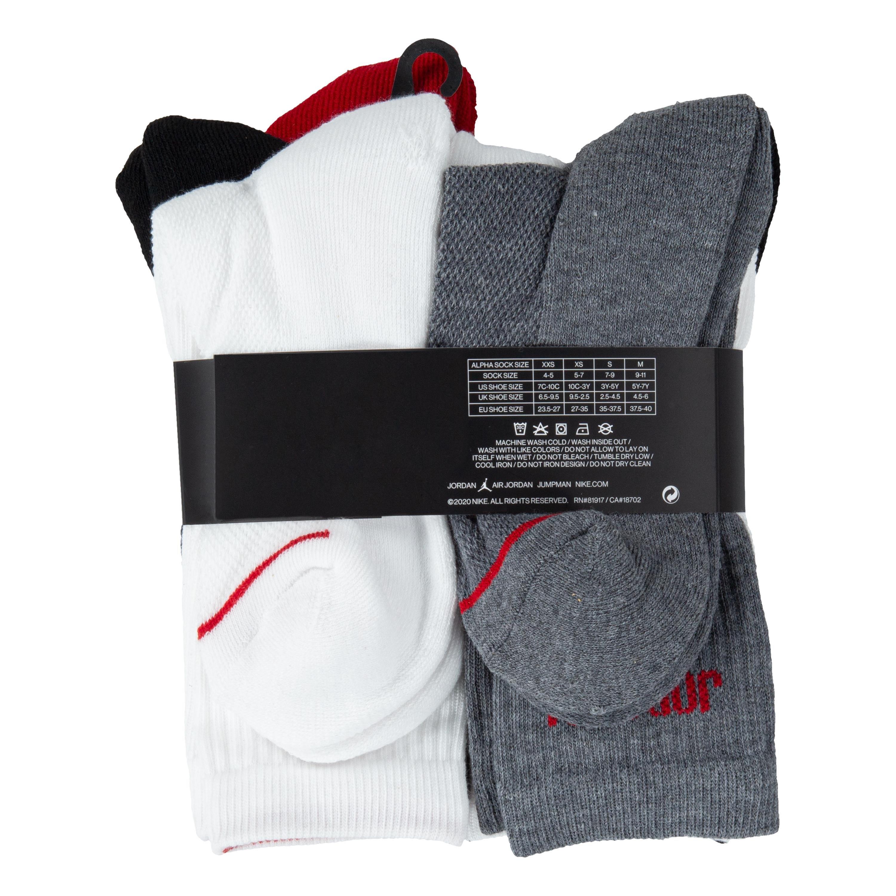Rojo/Negro/Blanco - Air Jordan - Kids' Legend Crew Socks - 4