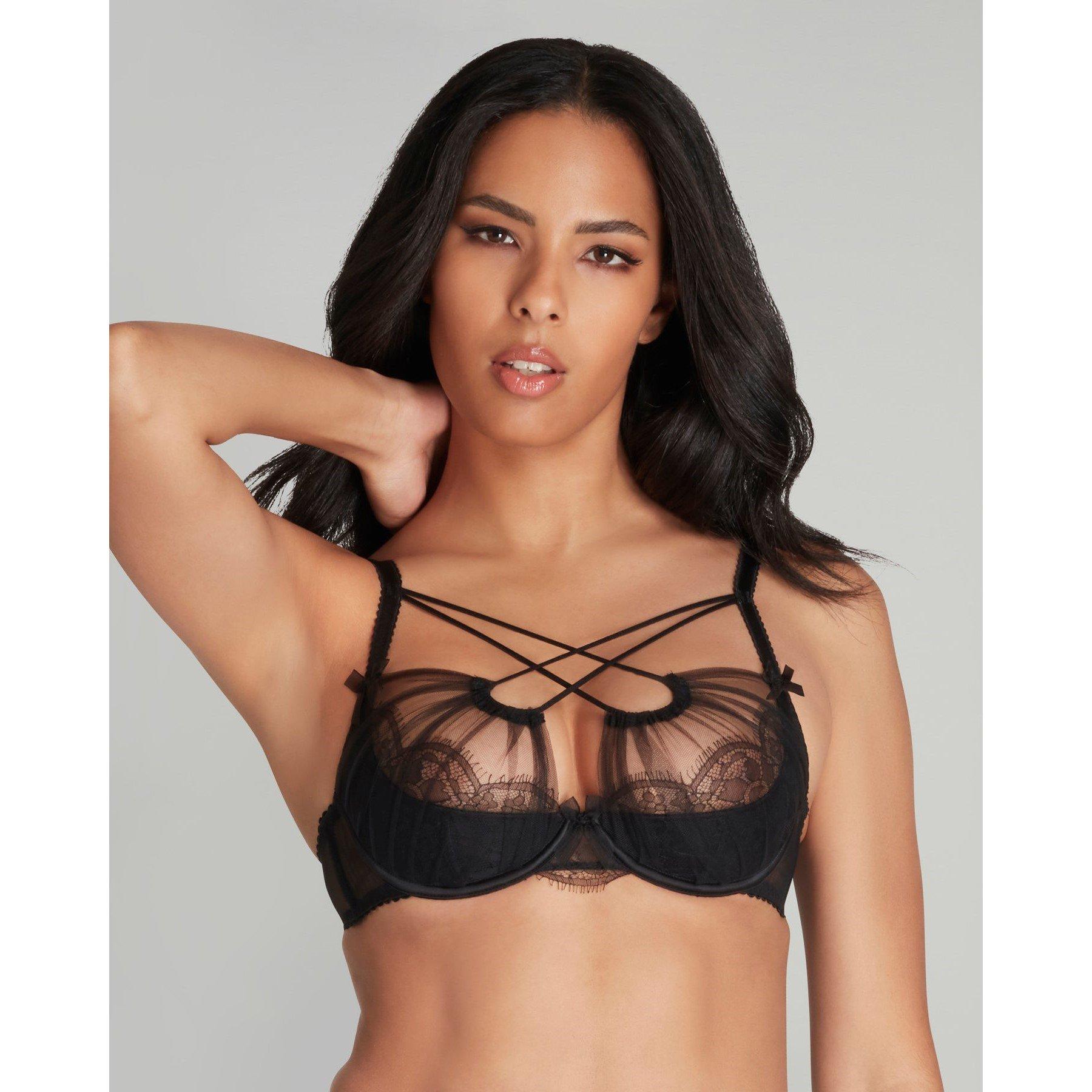 Black - Agent Provocateur - HALLEY Plunge Underwired Bra - 1