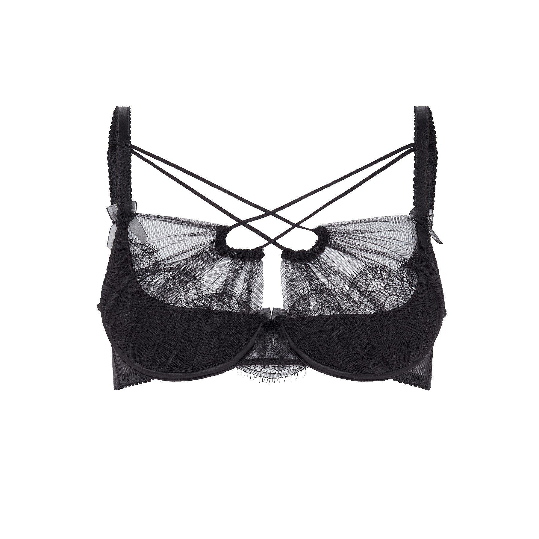 Black - Agent Provocateur - HALLEY Plunge Underwired Bra - 3