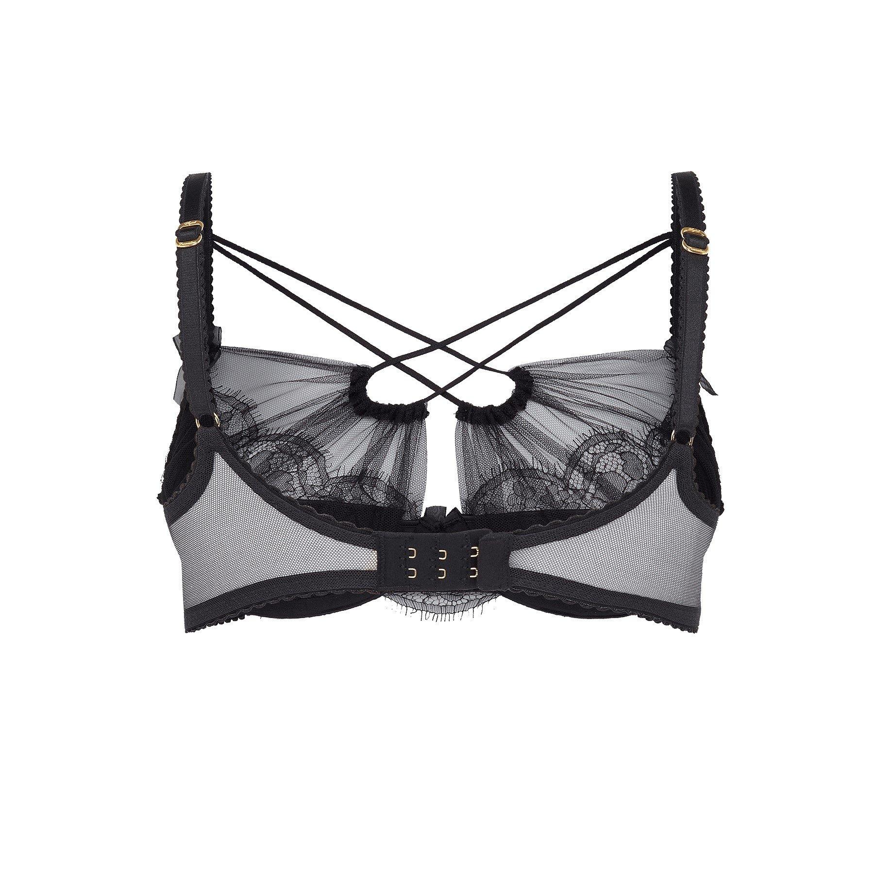 Black - Agent Provocateur - HALLEY Plunge Underwired Bra - 4