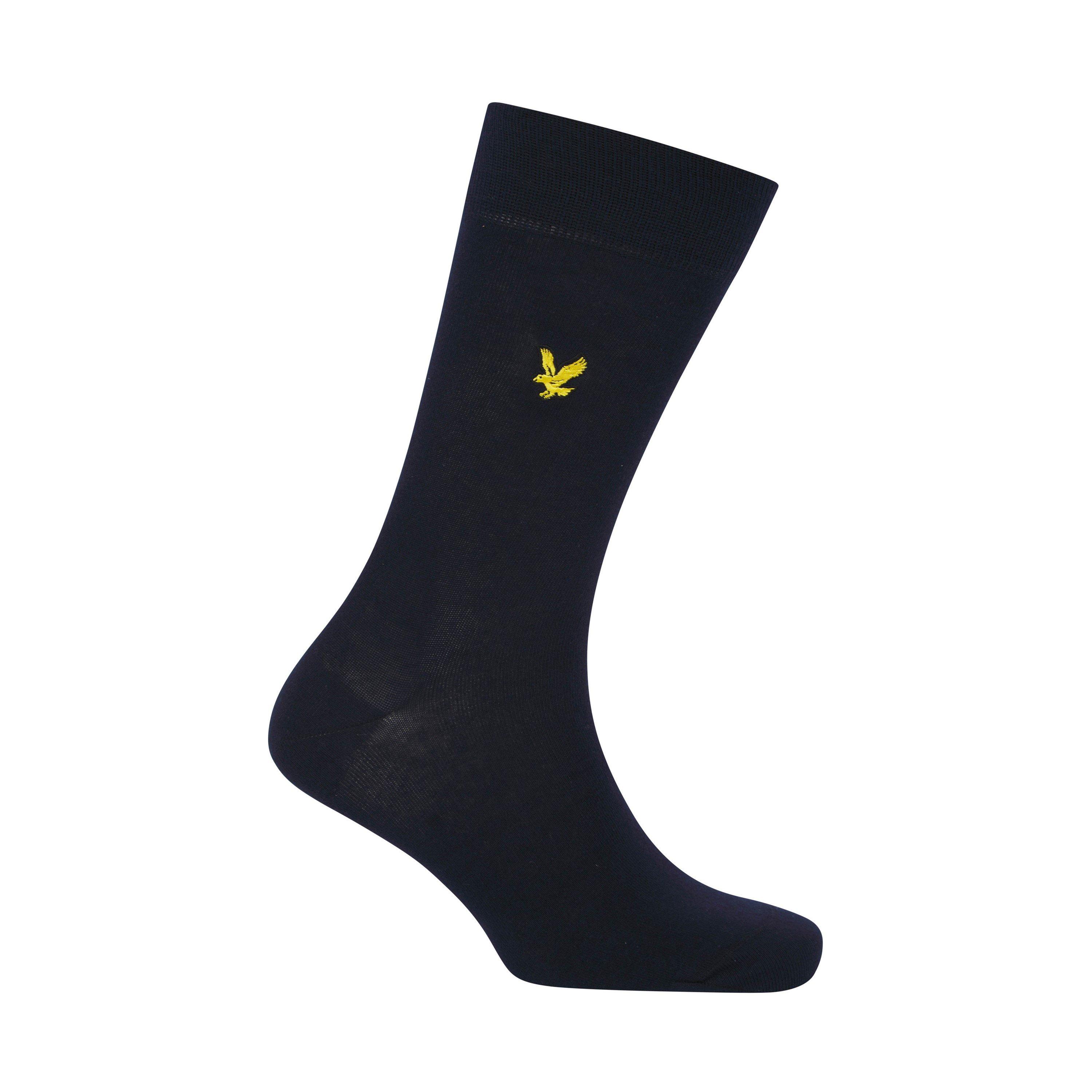 Blå/Blå/Grå - Lyle and Scott - Men's Victor Crew Socks - 2
