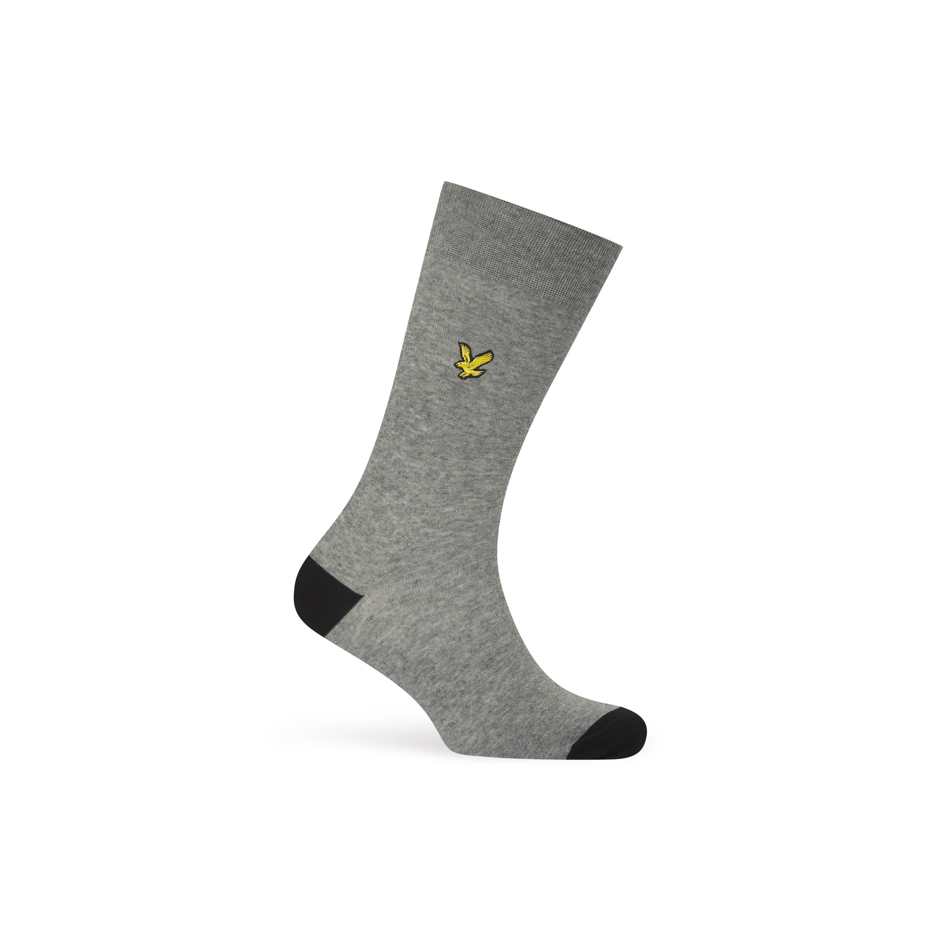 Nero/grigio mélange - Lyle and Scott - Lyle 5P Cntrst Socks Sn63 - 2