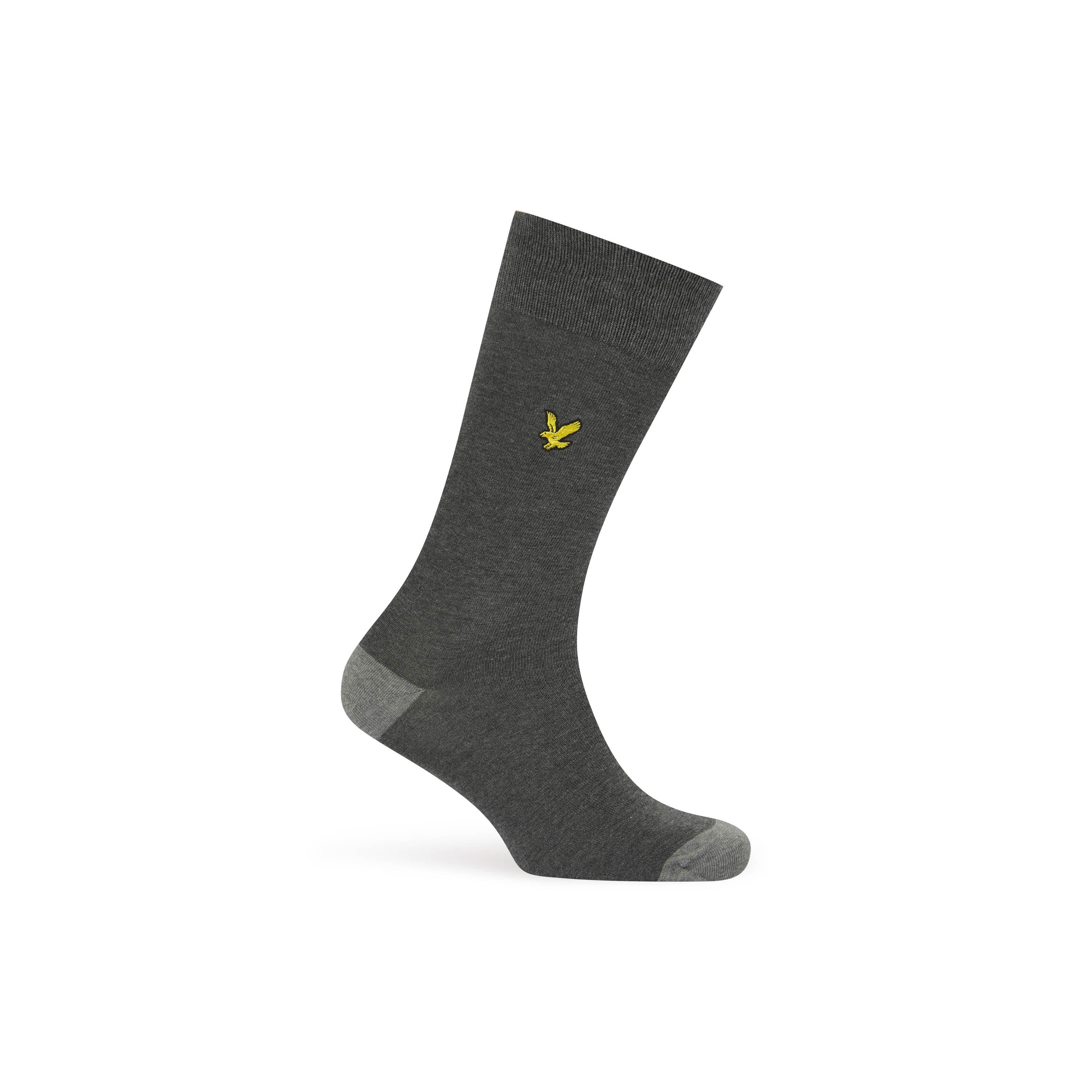 Nero/grigio mélange - Lyle and Scott - Lyle 5P Cntrst Socks Sn63 - 4
