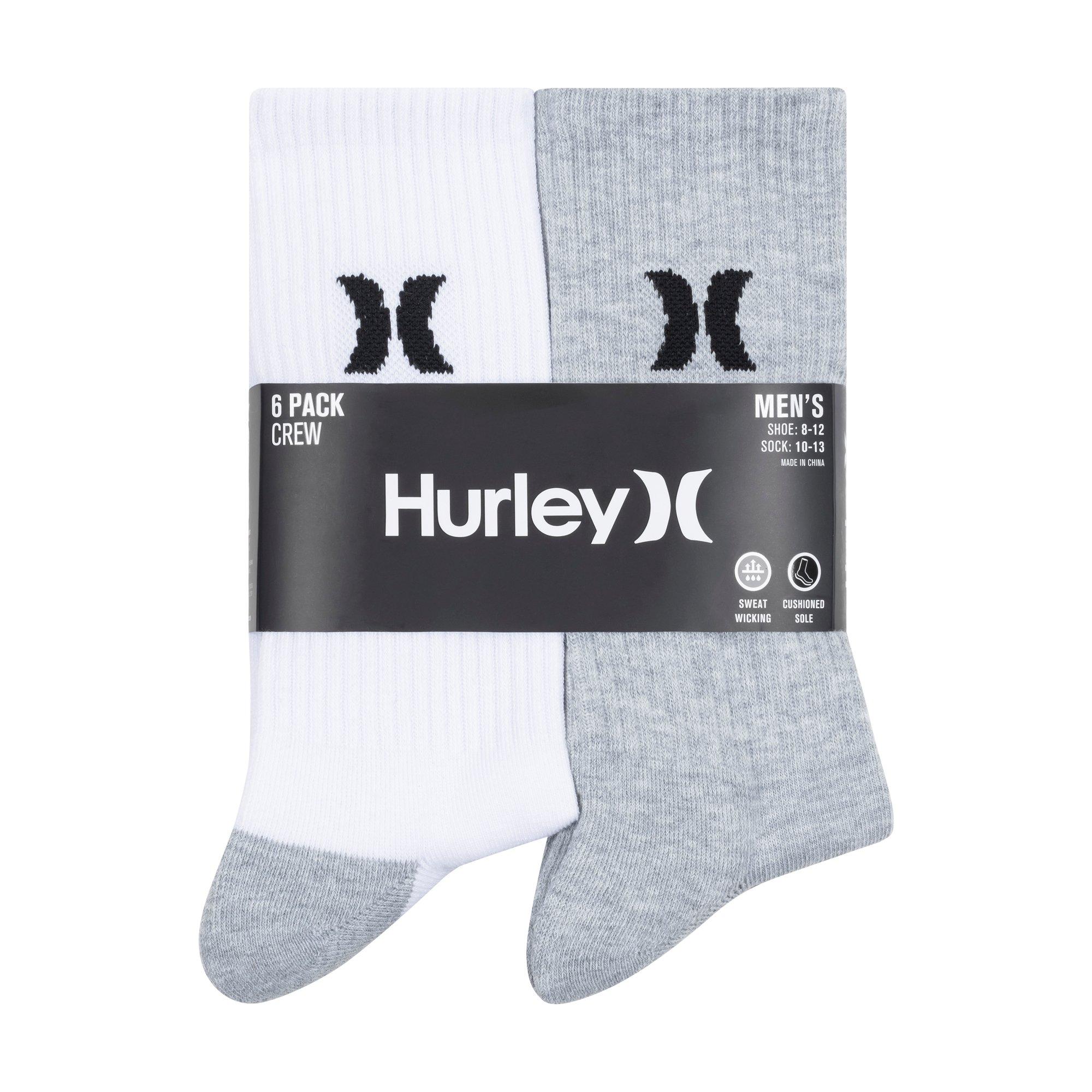 White/Multi - Hurley - 6Pk Crew Sock - 2