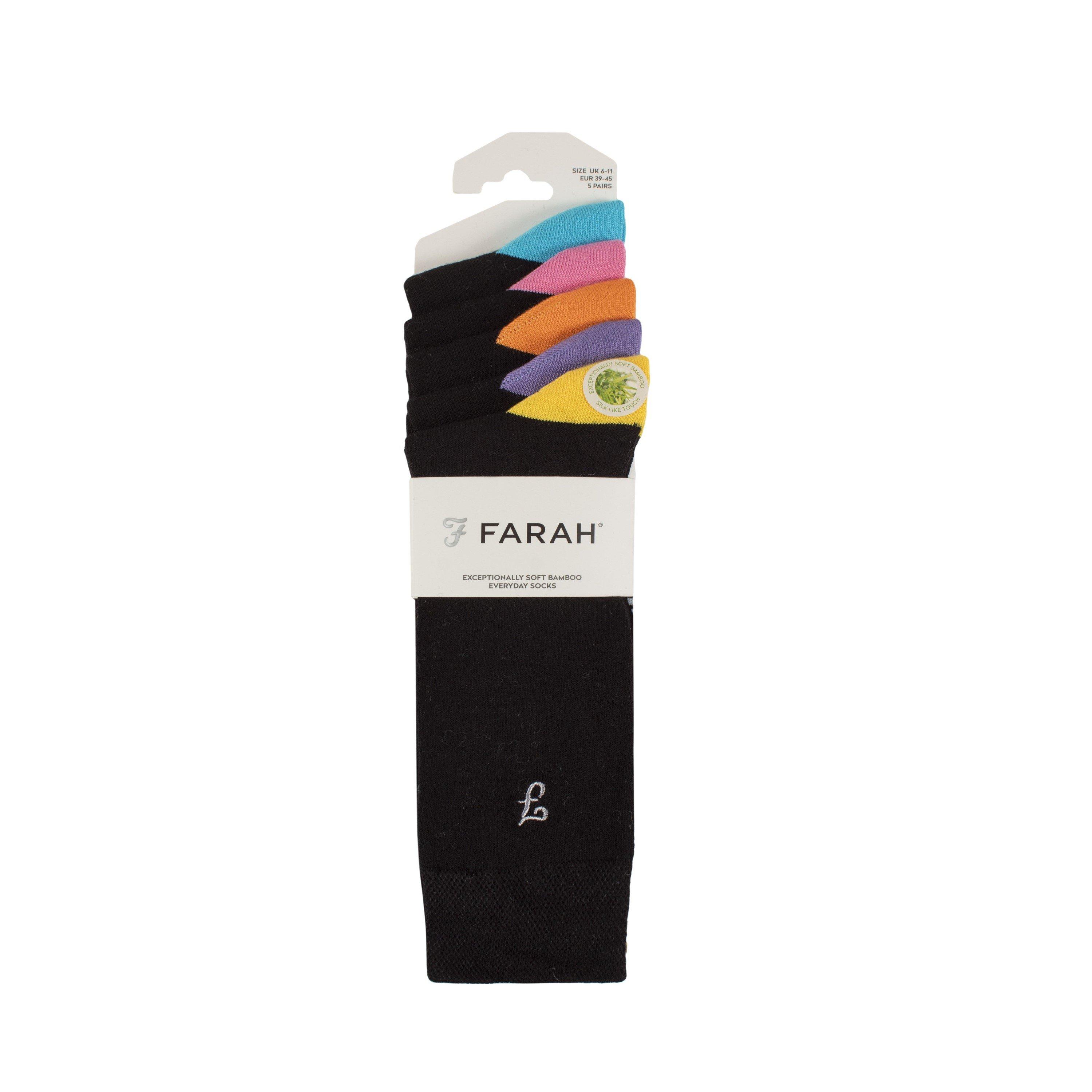 Zwarte Contrast - Farah - Men's Crew Socks - 2