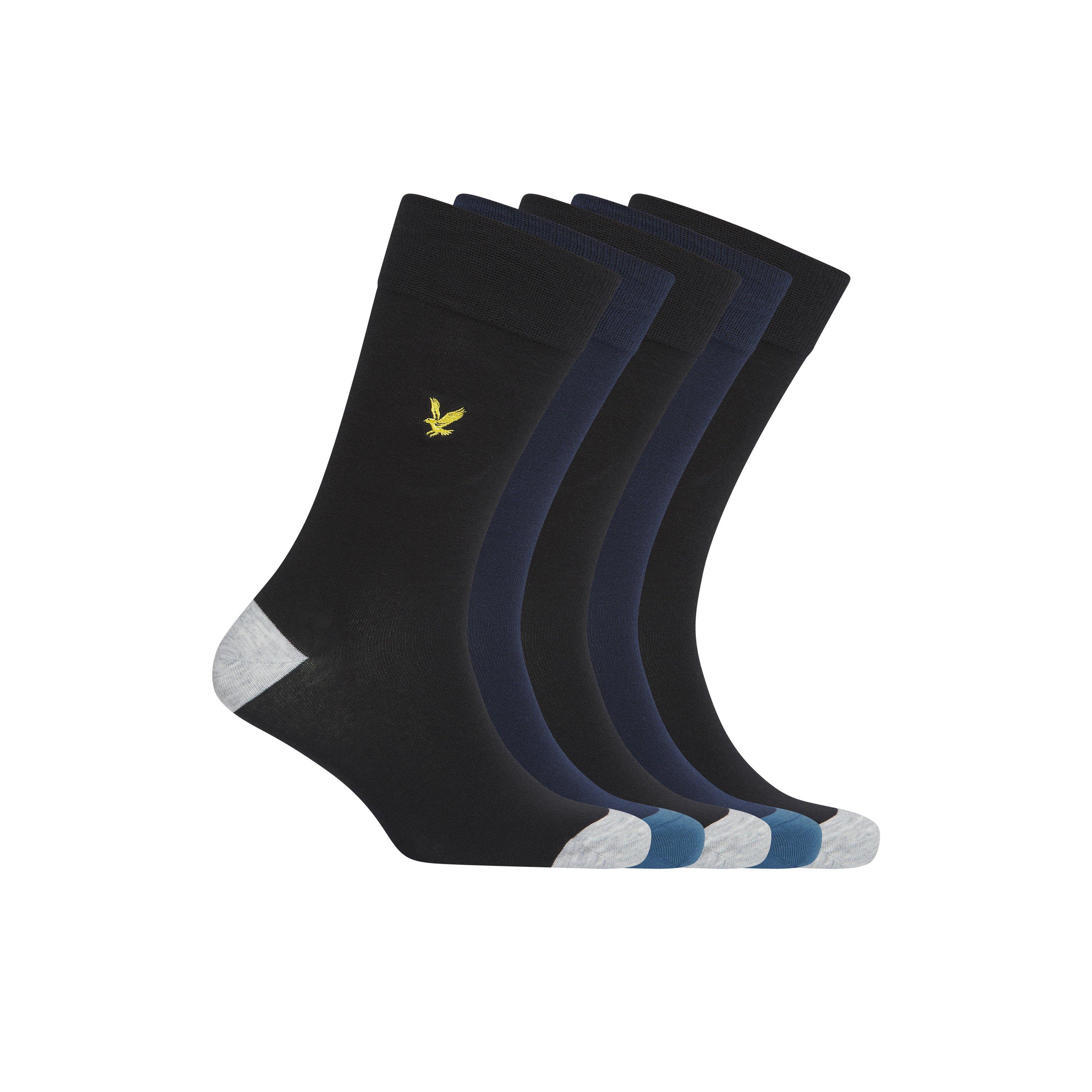 Lyle And Scott Men's Crew Socks - Black/Peacoat - Mens 7-11