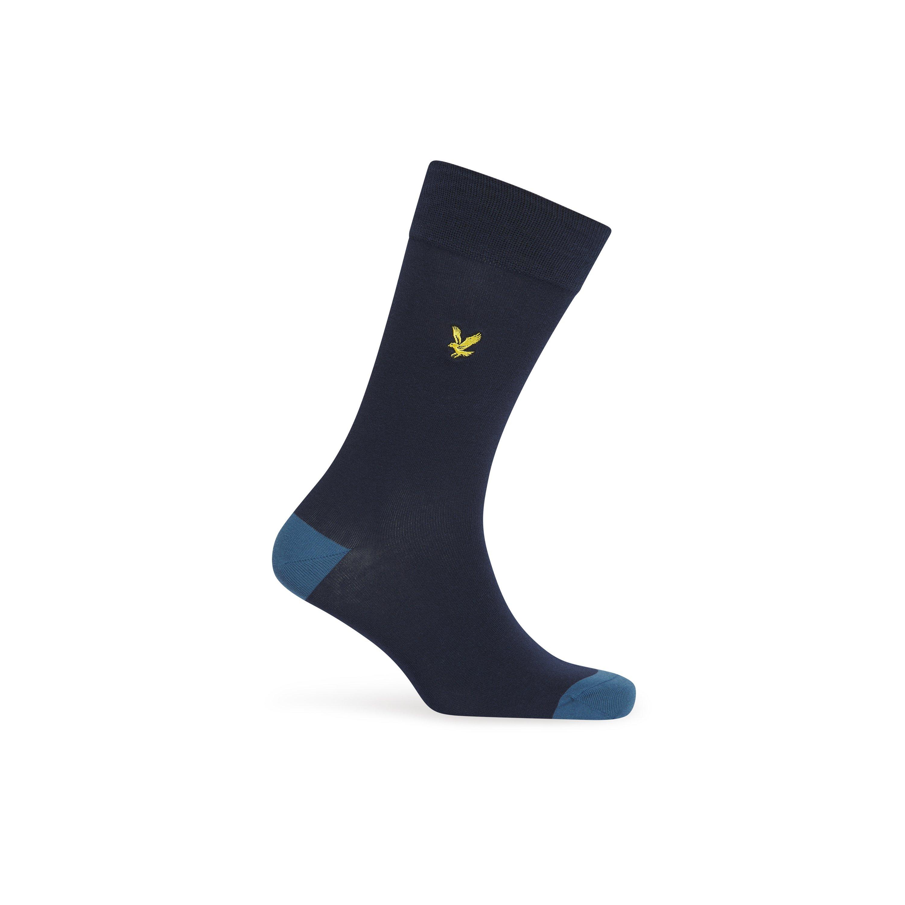 Nero/Blu scuro - Lyle and Scott - Lyle 5P Cntrst Socks Sn63 - 5