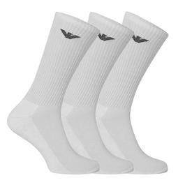 Emporio Armani 3 Pack Crew Logo Socks